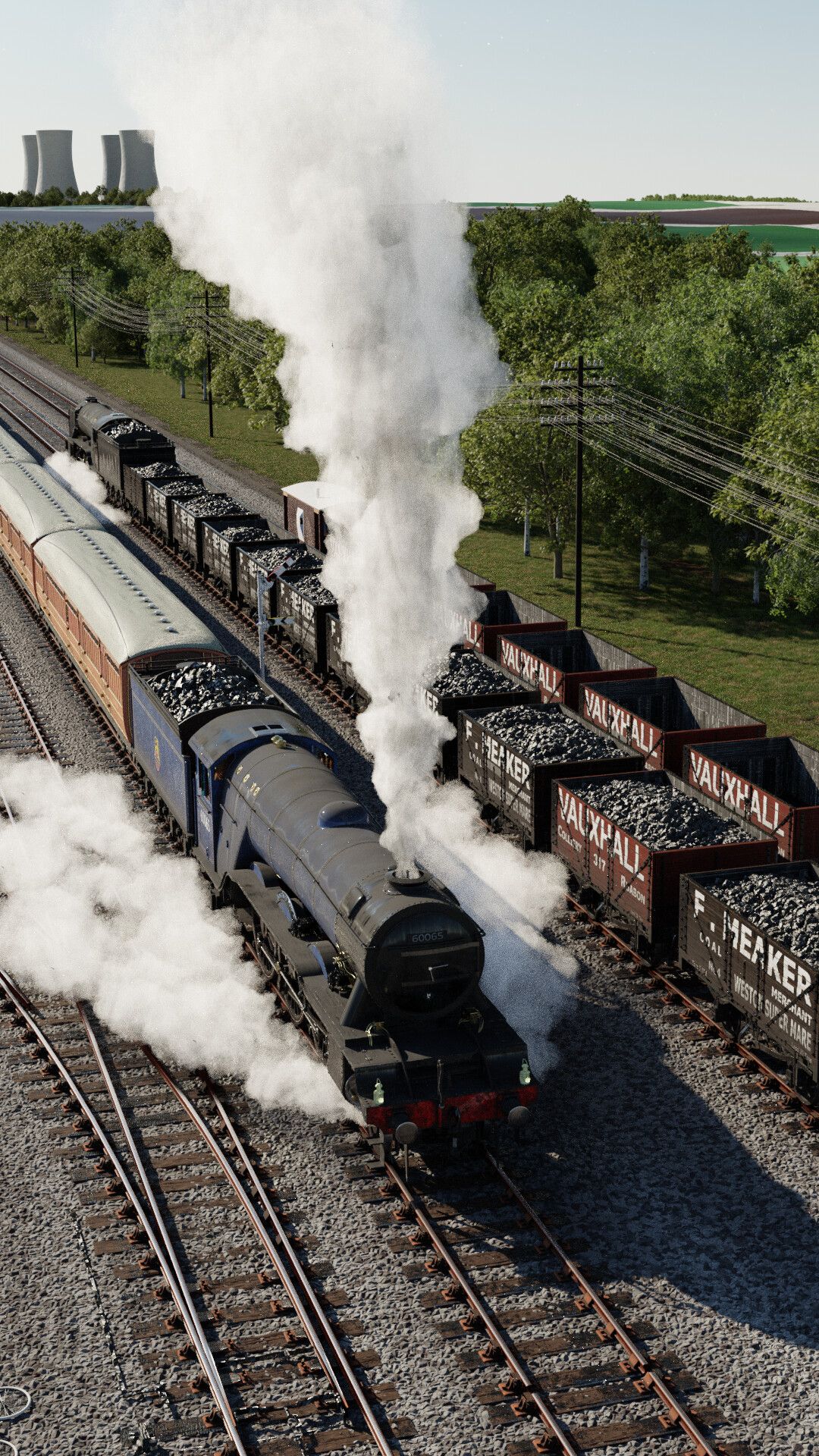 1080x1920 Steam Locomotive, Coal to Power Station in Progress Artists Community