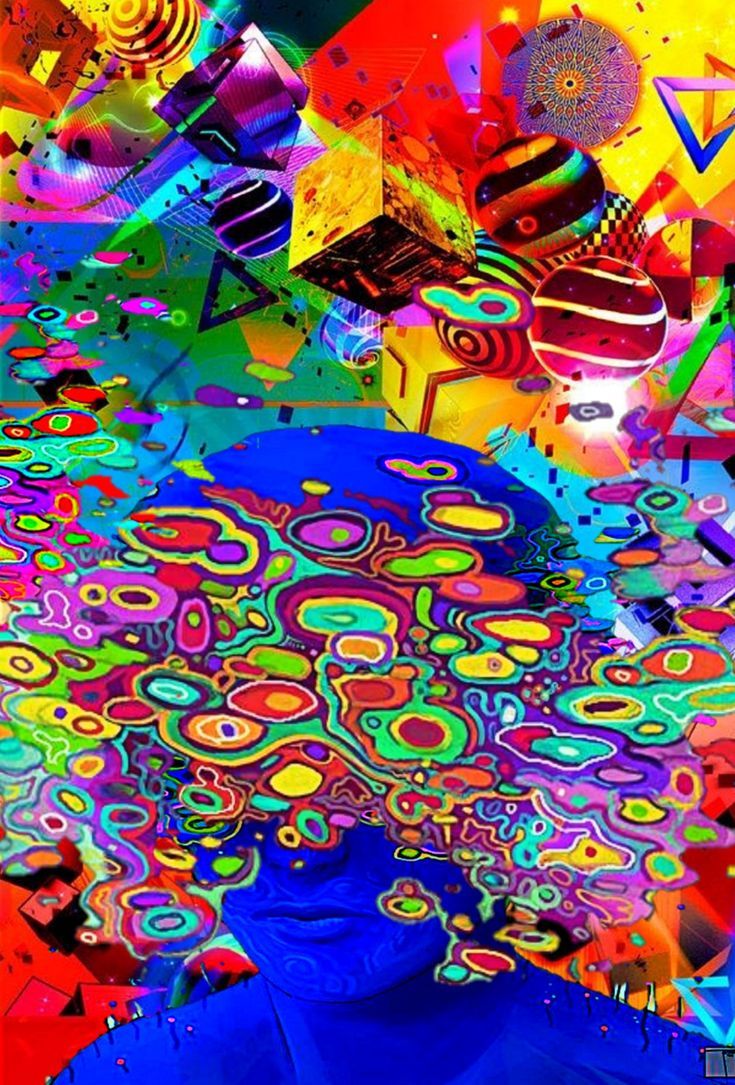 735x1085 Abstract Multicolored Painting