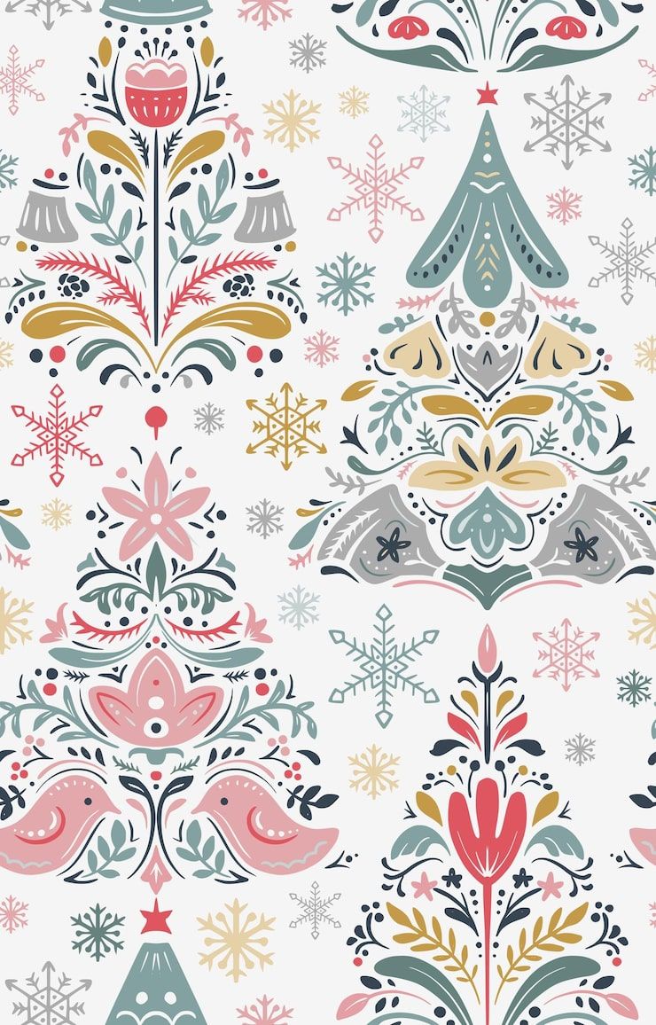 740x1156 Scandinavian christmas pattern Image
