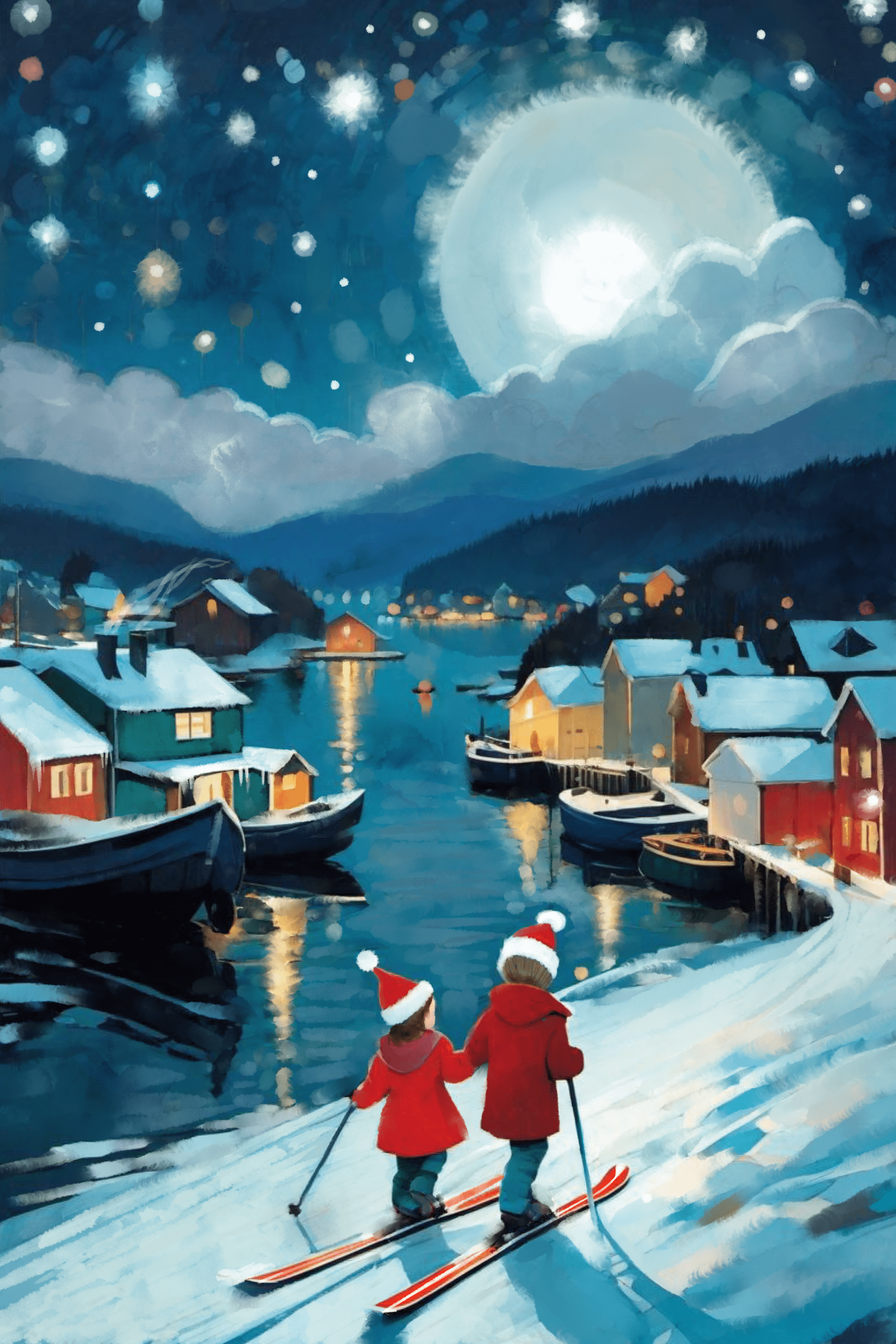 1946x2919 Nordic Christmas Print by Thomas Little X 6 inches (Post Card Size) Print paper