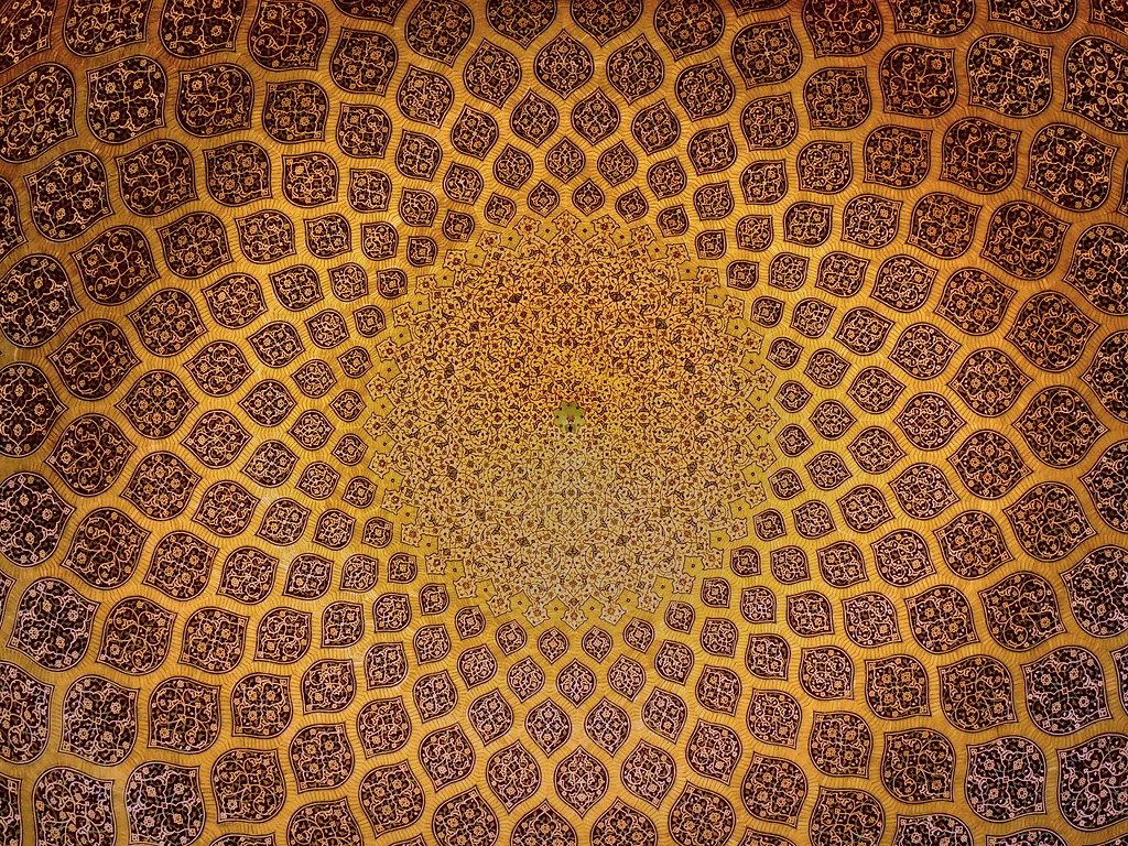 1024x768 Beautiful Islamic pattern of landmark Sheikh Lotfollah mos