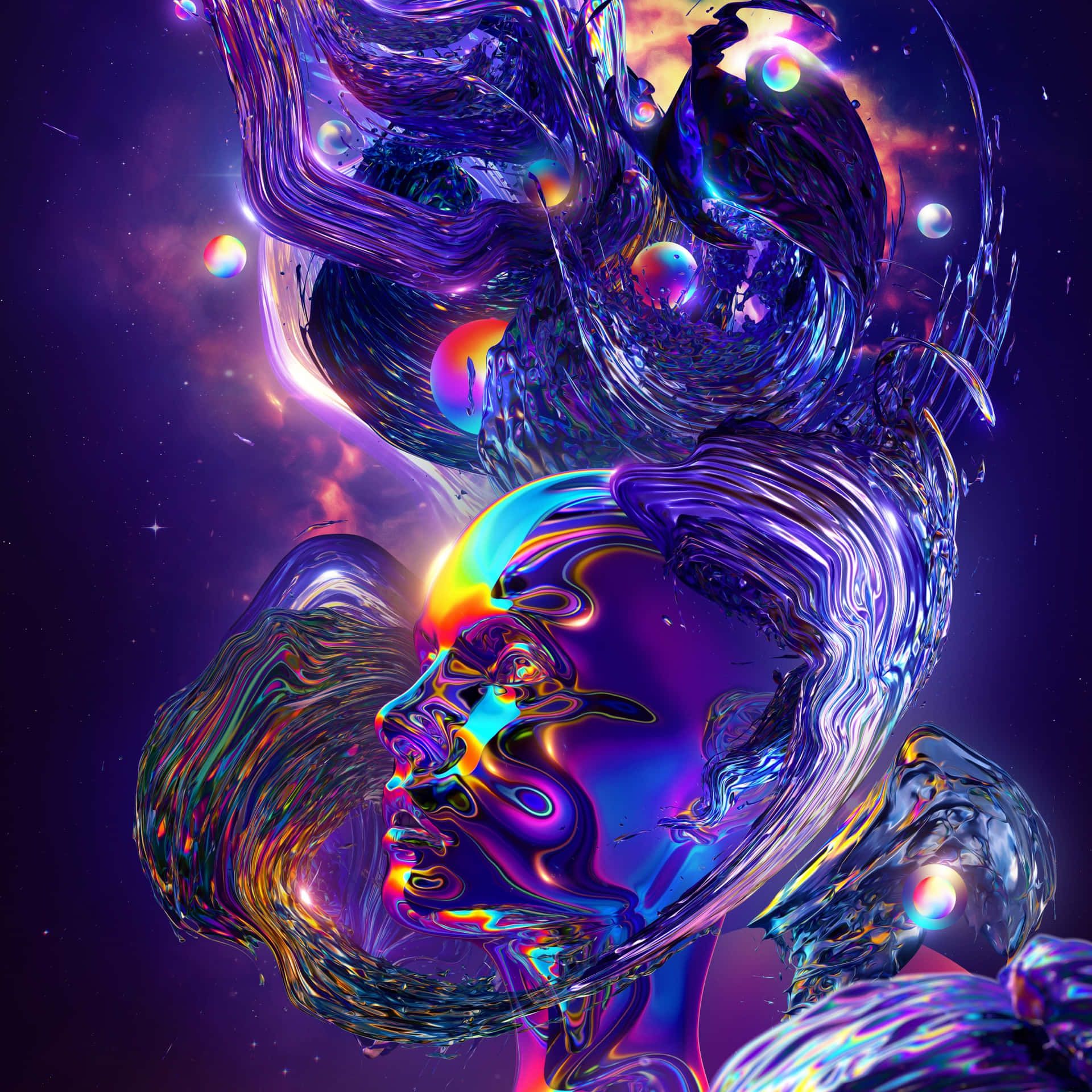 1920x1920 Download Unlock your Mind with a Psychedelic Journey Wallpaper