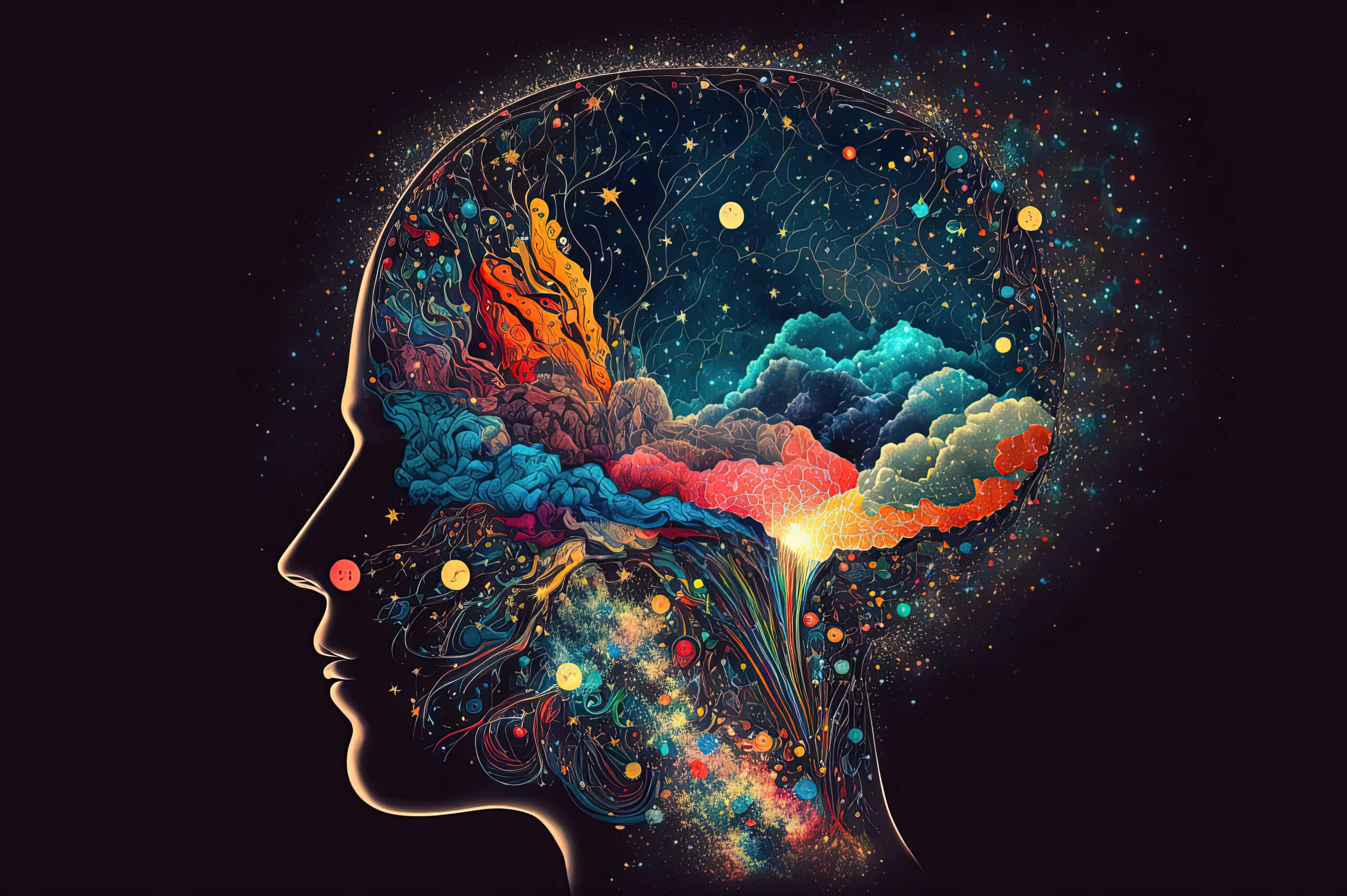 2560x1703 Human brain, human mind, idea. Psychedelic art, fractalism, psyc Memory Center
