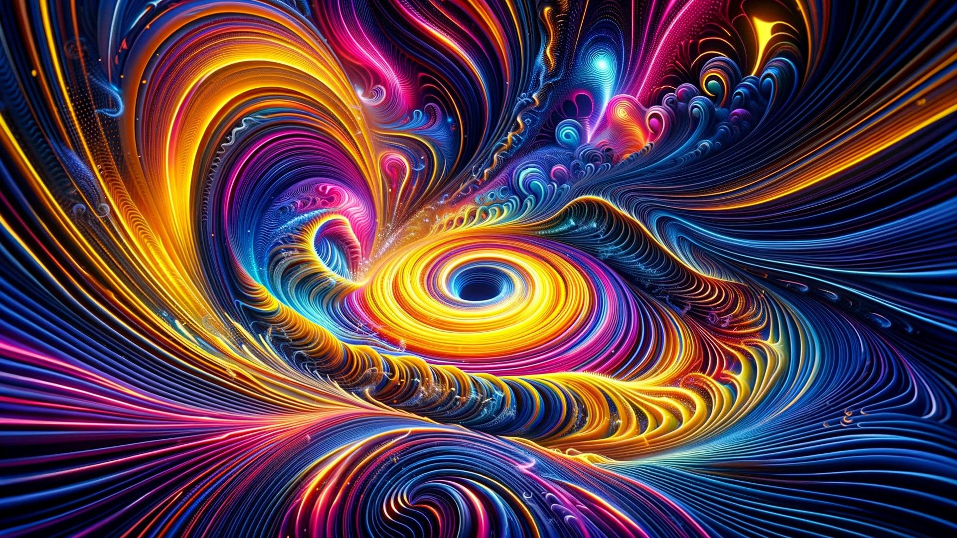 1920x1080 Psychedelic Landscape With Waves Of Color That Seamlessly Morph Into One Another Creating A Mind Bending Visual Experienc HD Abstract Wallpaper