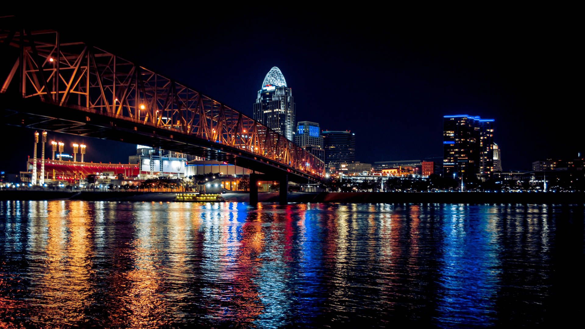 1920x1080 Download Cincinnati Ohio City Lights Wallpaper