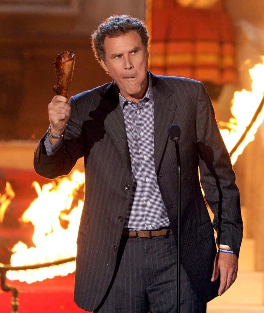 843x1001 Download Will Ferrell striking a playful pose Wallpaper