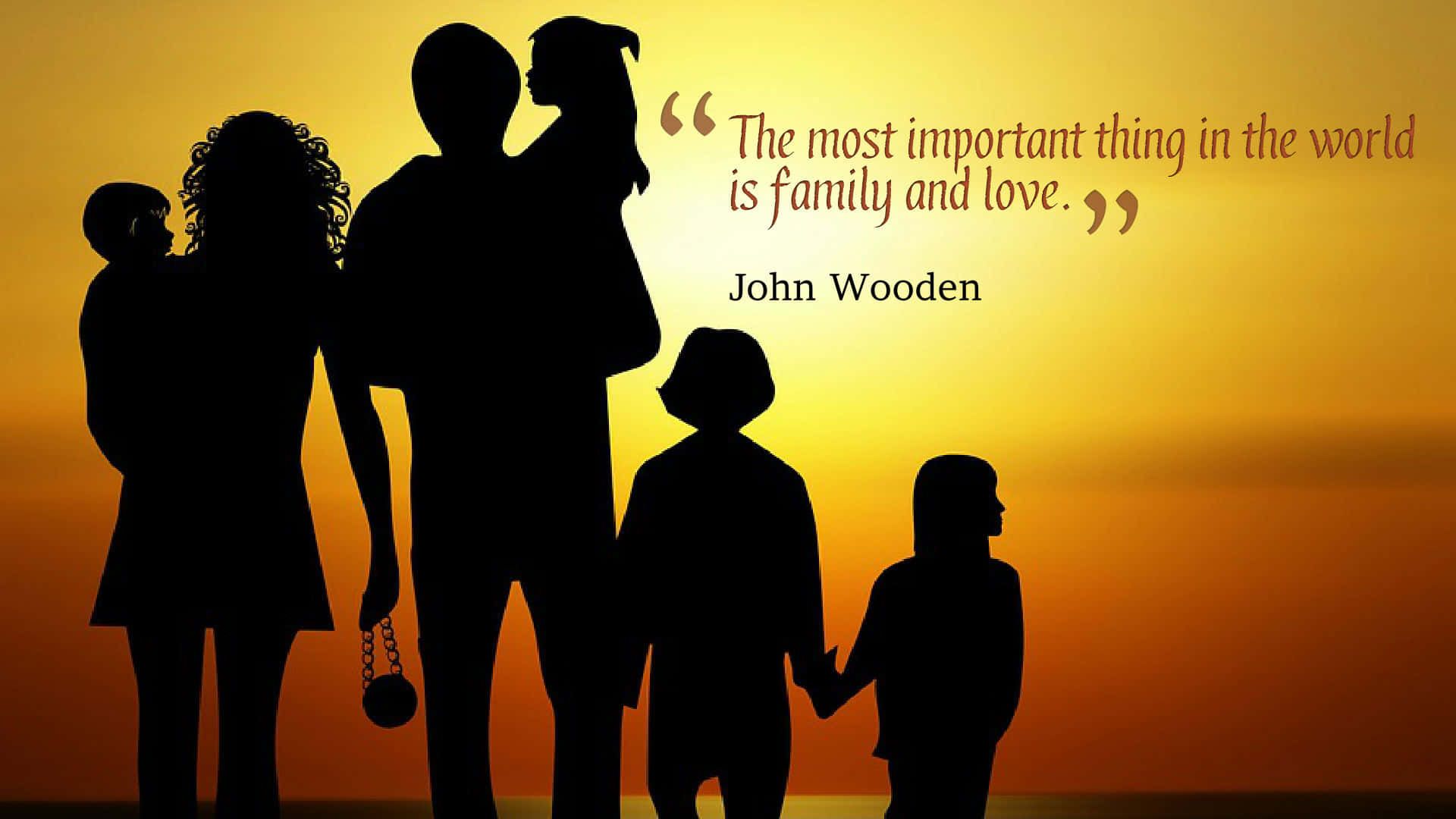 1920x1080 Download Family Silhouette Love Quote John Wooden Wallpaper