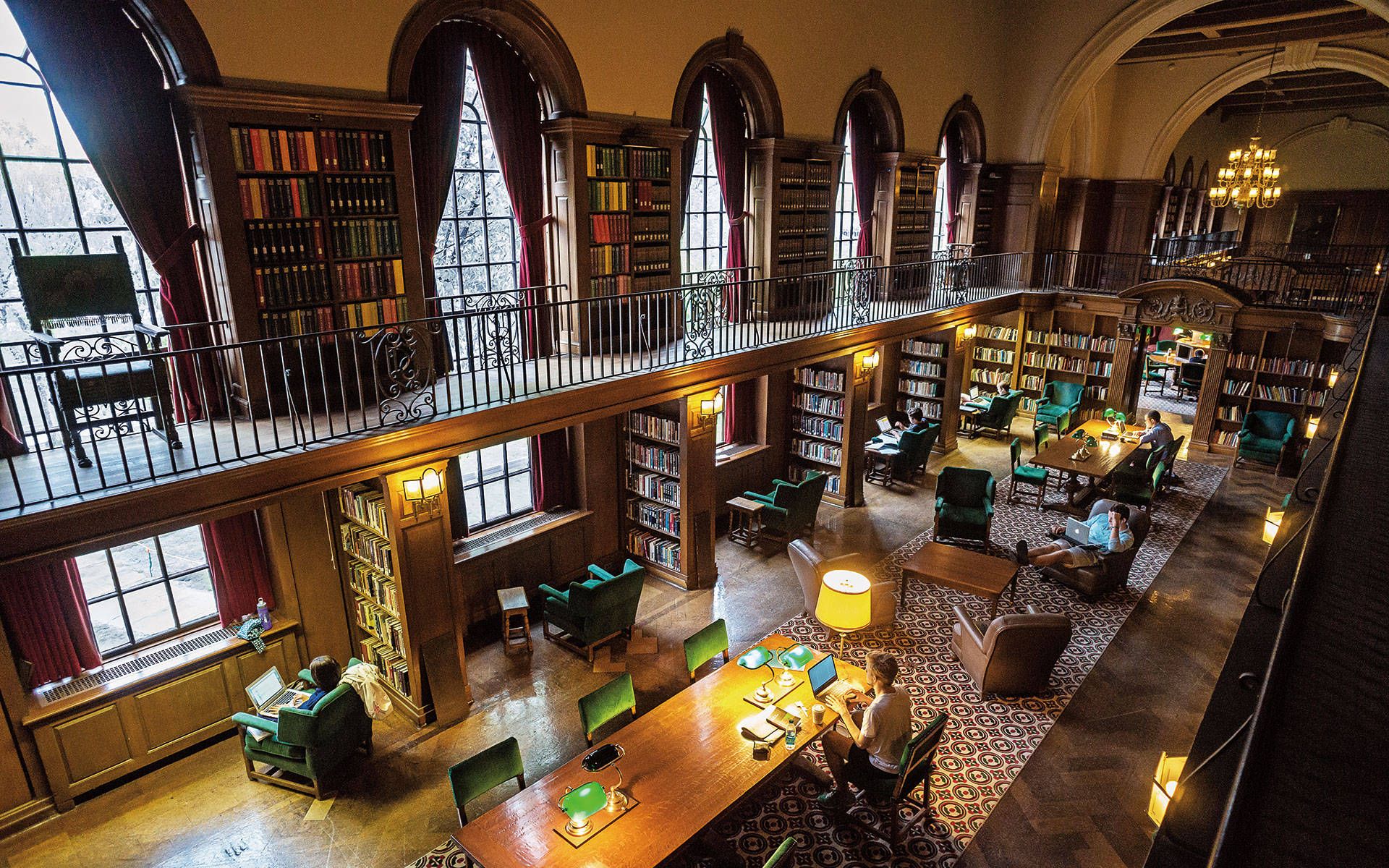 1920x1200 Download Dartmouth College Baker Berry Library Interior Wallpaper