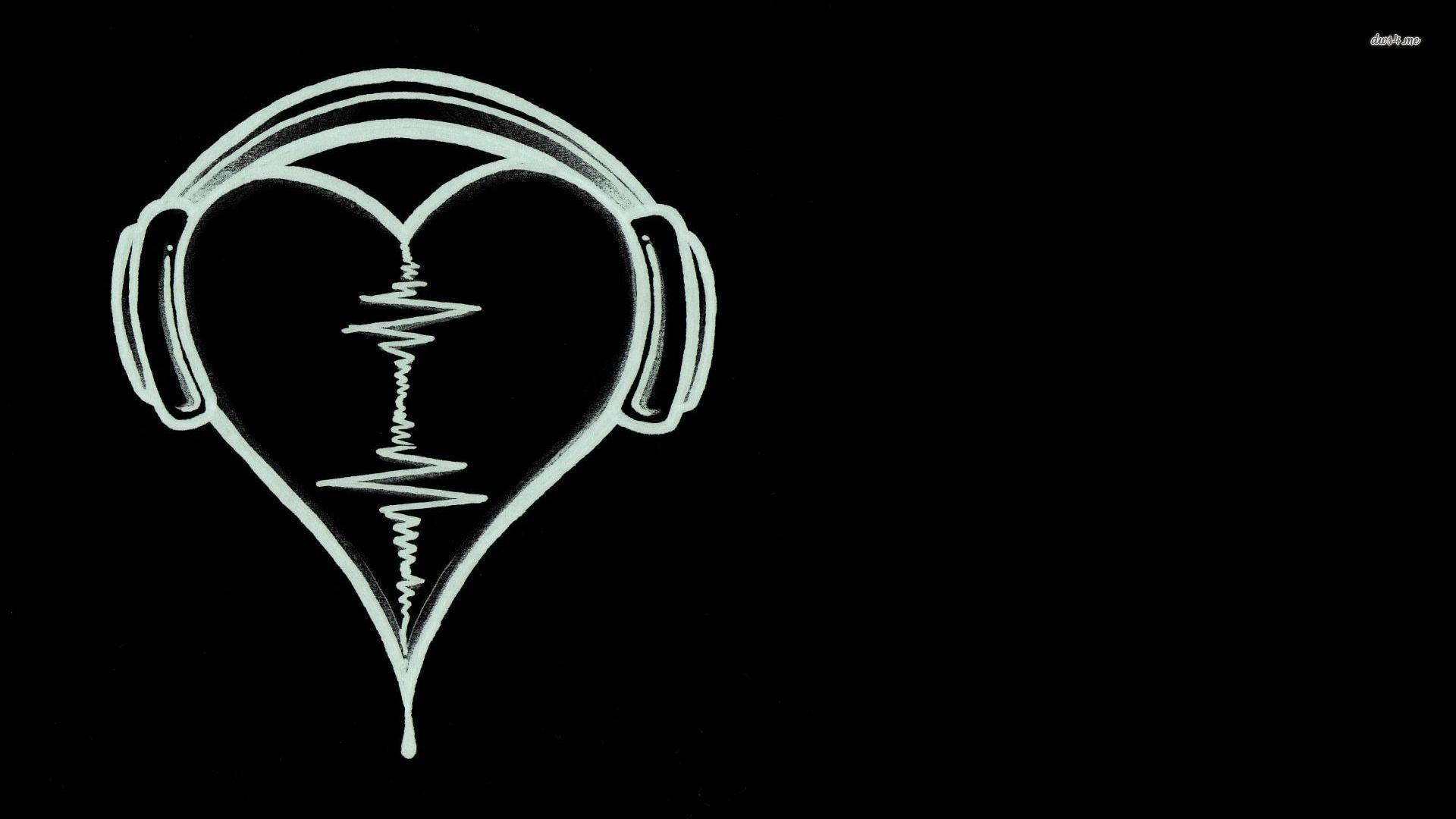 1920x1080 Music Heart Wallpaper