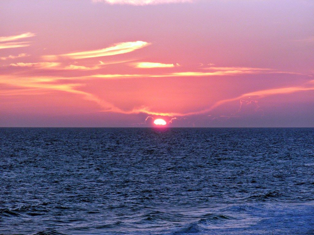 1024x768 Panama City Beach Sunset. I'm Not A Huge Sunrise Sunset Wat