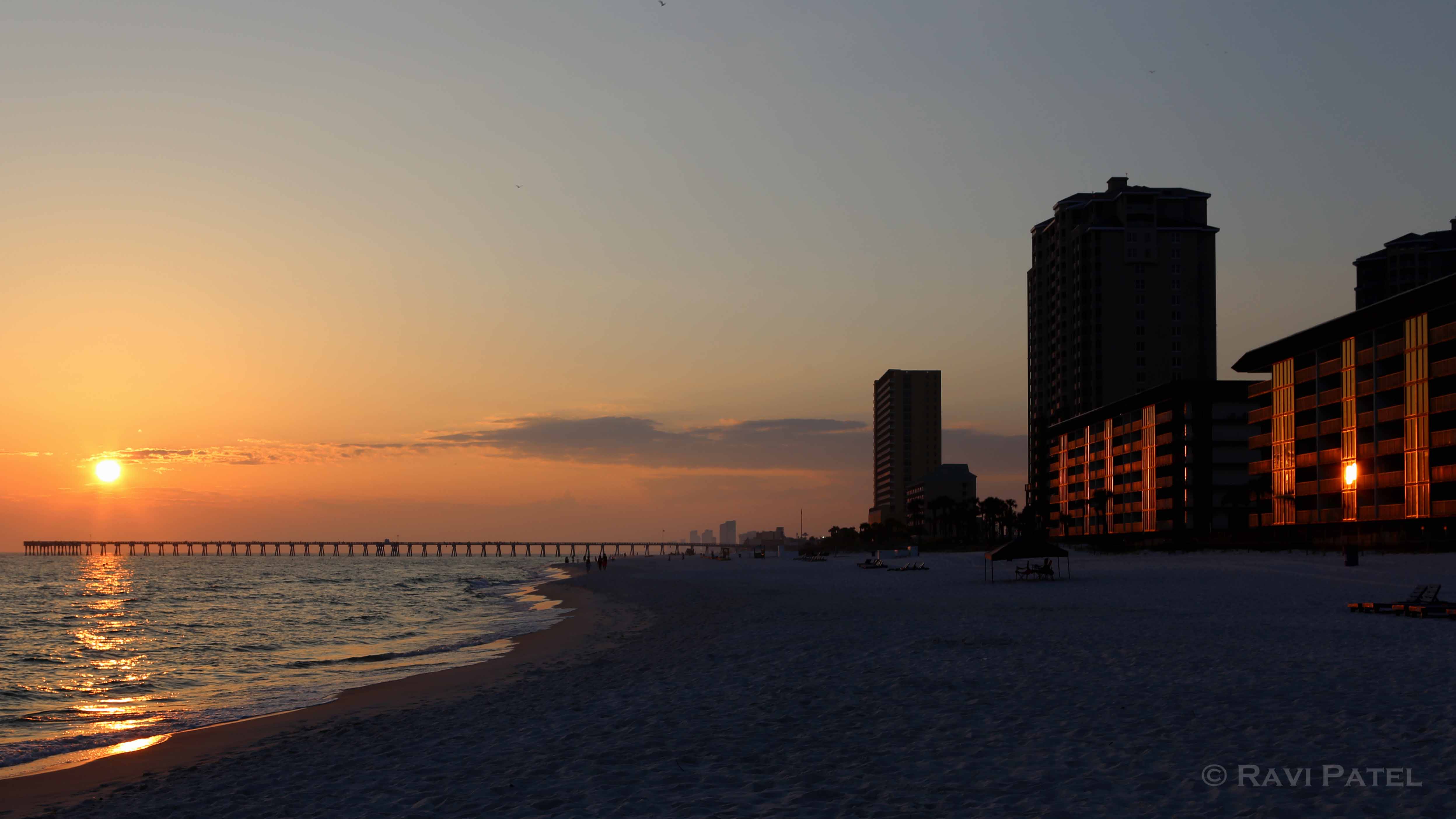 4991x2807 Florida City Beach Reflected Sunset