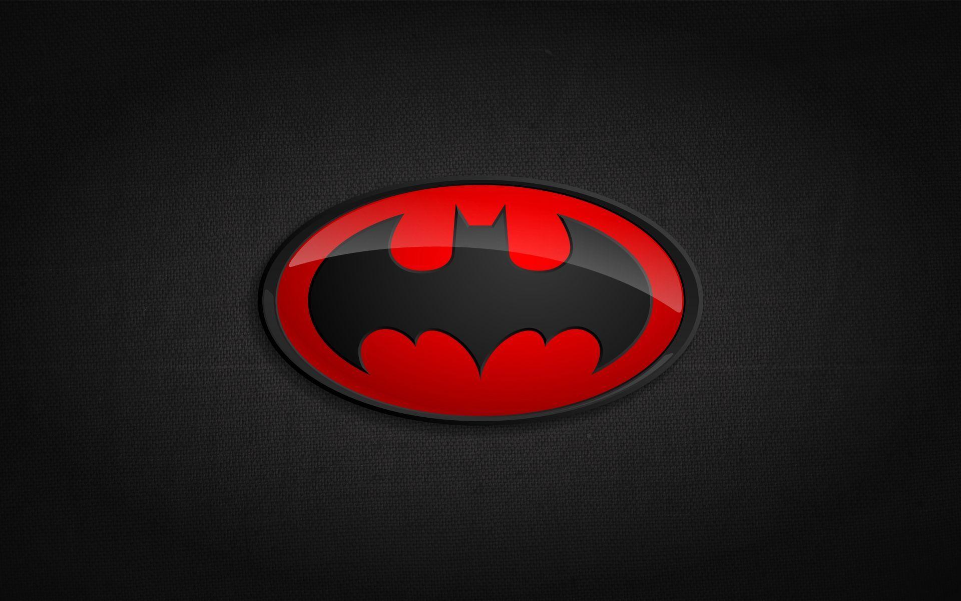 batman logo black and red