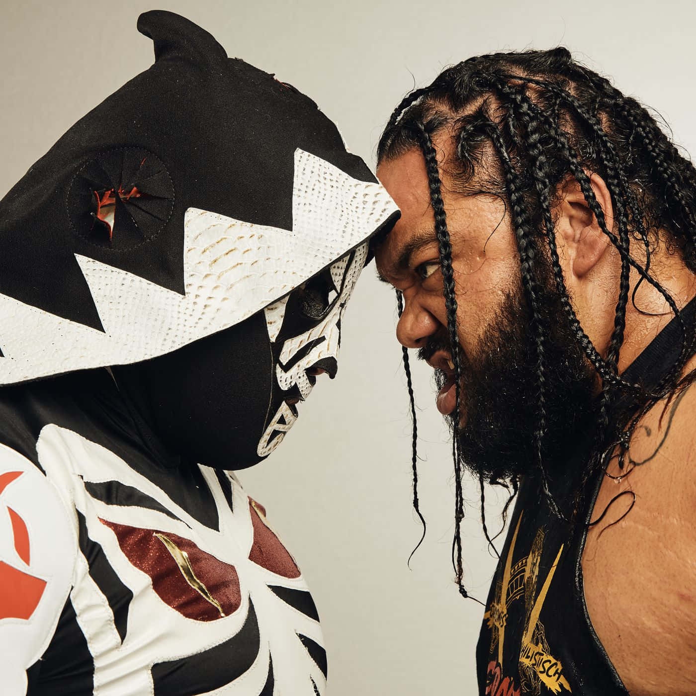 1400x1400 Download Wrestling Showdown: Jacob Fatu Vs L.A. Park Jr Wallpaper