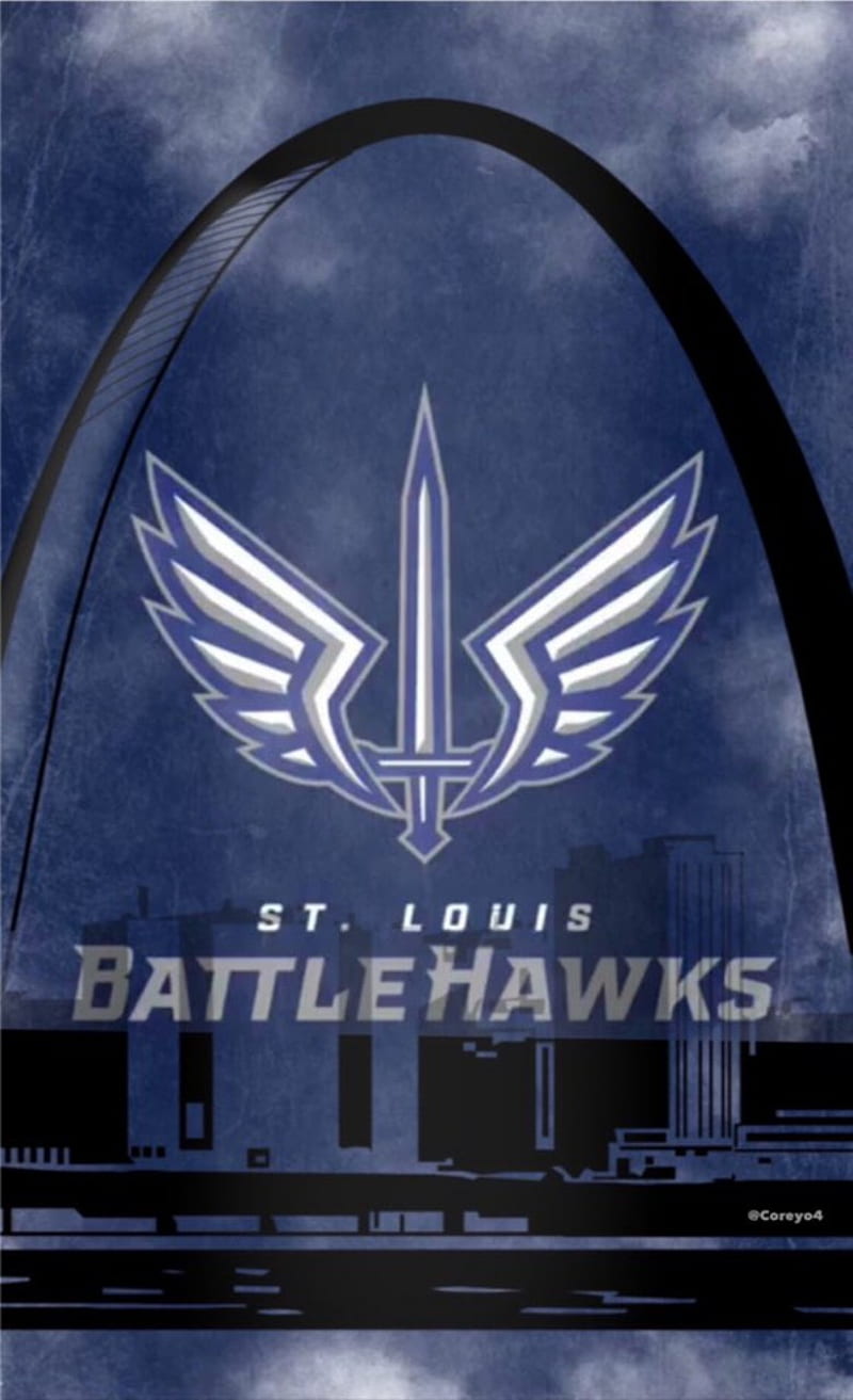 800x1313 XFL BattleHawks, blue white black, espn, football, fox, sport, esports, st louis, HD phone wallpaper