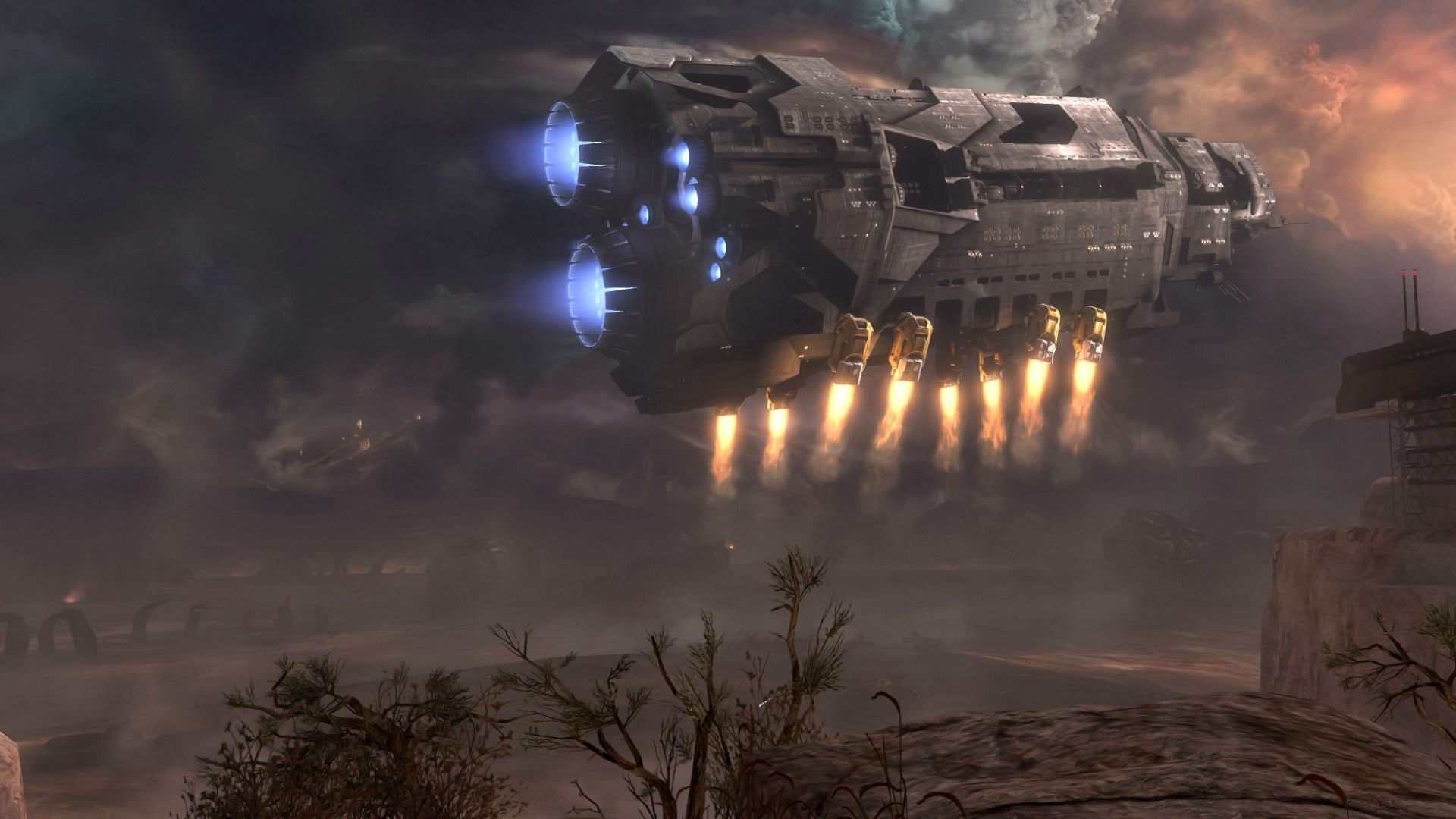 1920x1080 Desktop wallpaper: Video Game, Halo, Unsc Pillar Of Autumn 4K free download for PC. 248870