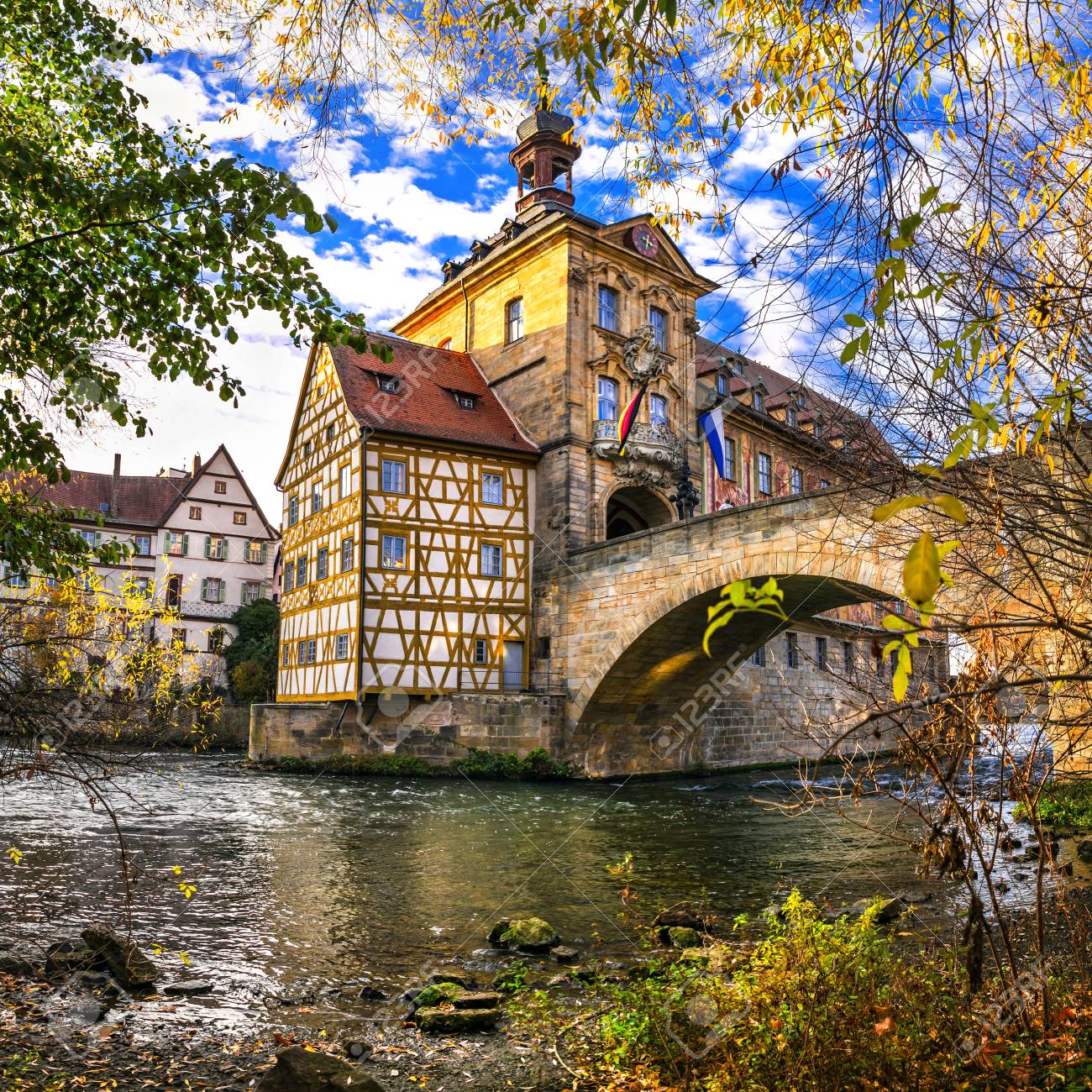 1300x1300 Impressive Bamberg Old Town, Panoramic View, Bavaria, Germany. , Picture and Royalty Free Image. Image 113946207