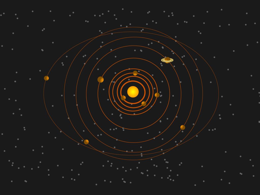 1024x768 Solar System Background. Black, Engineering, Powerpoint Templates. Free PPT Grounds