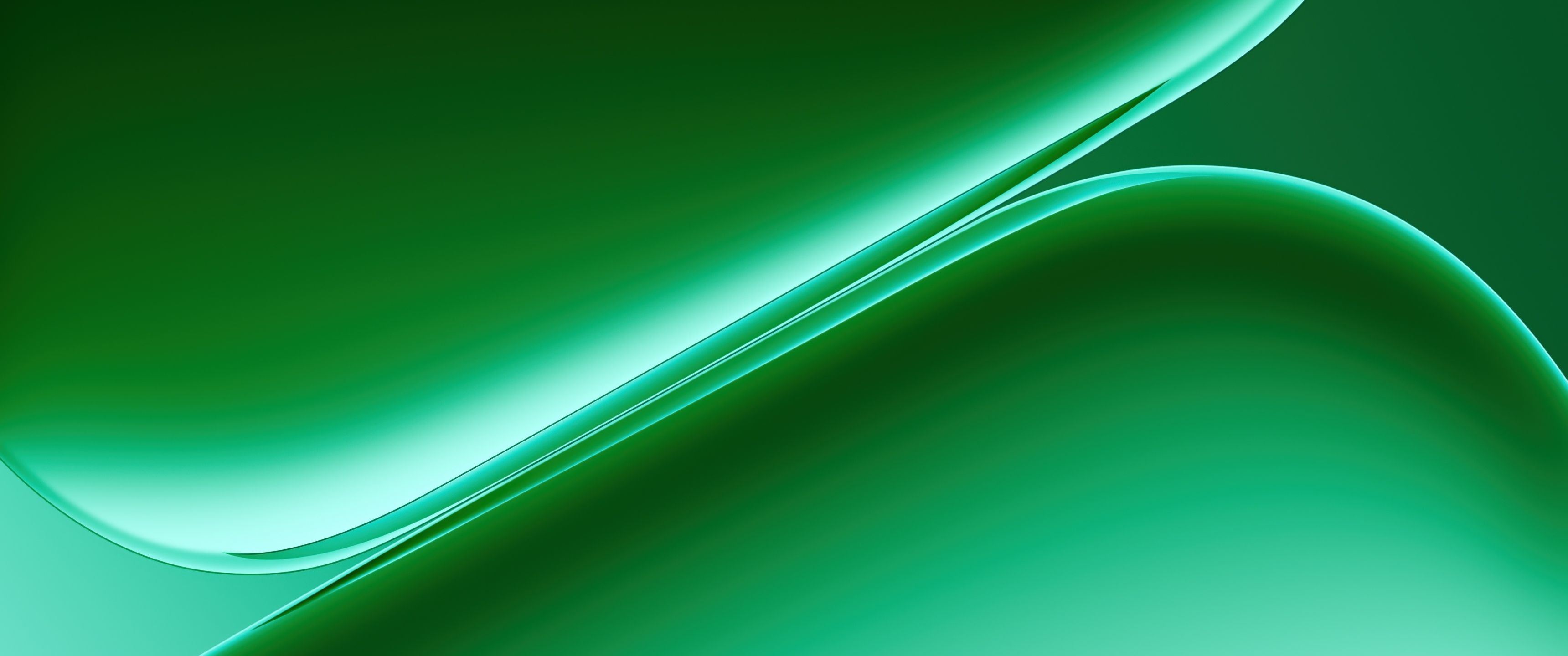3440x1440 Green abstract Wallpaper 4K, Gradient background