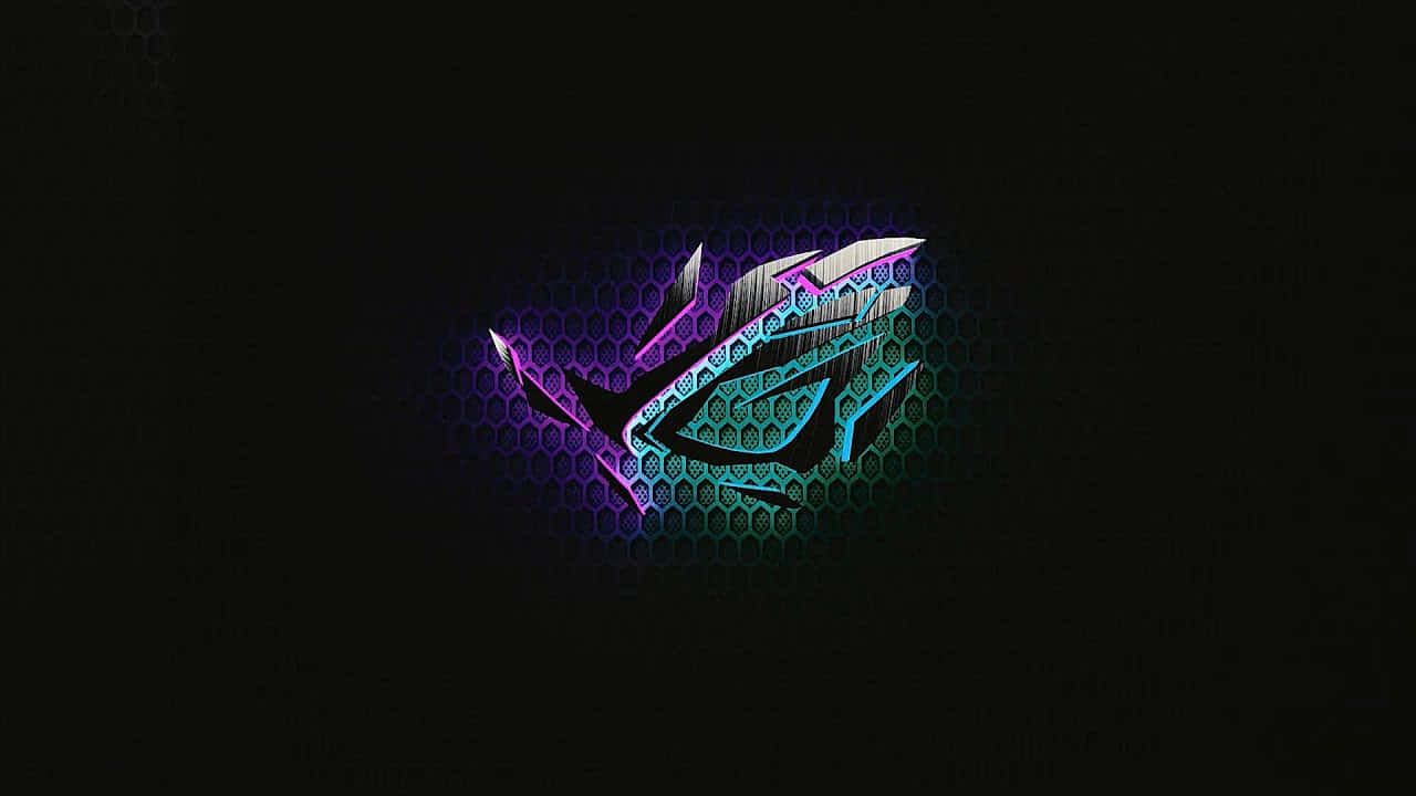 1280x720 Download Neon R O G Logo Dark Background Wallpaper