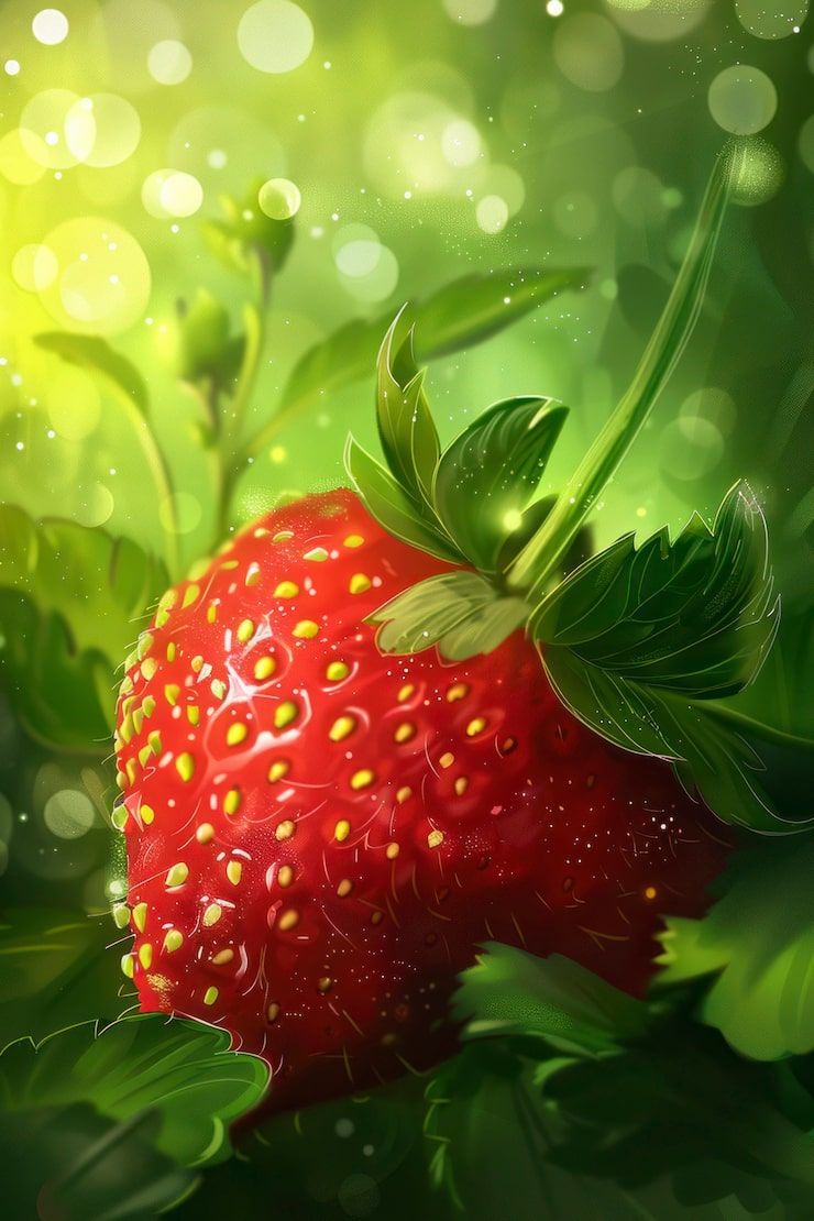 740x1110 Strawberry background Image