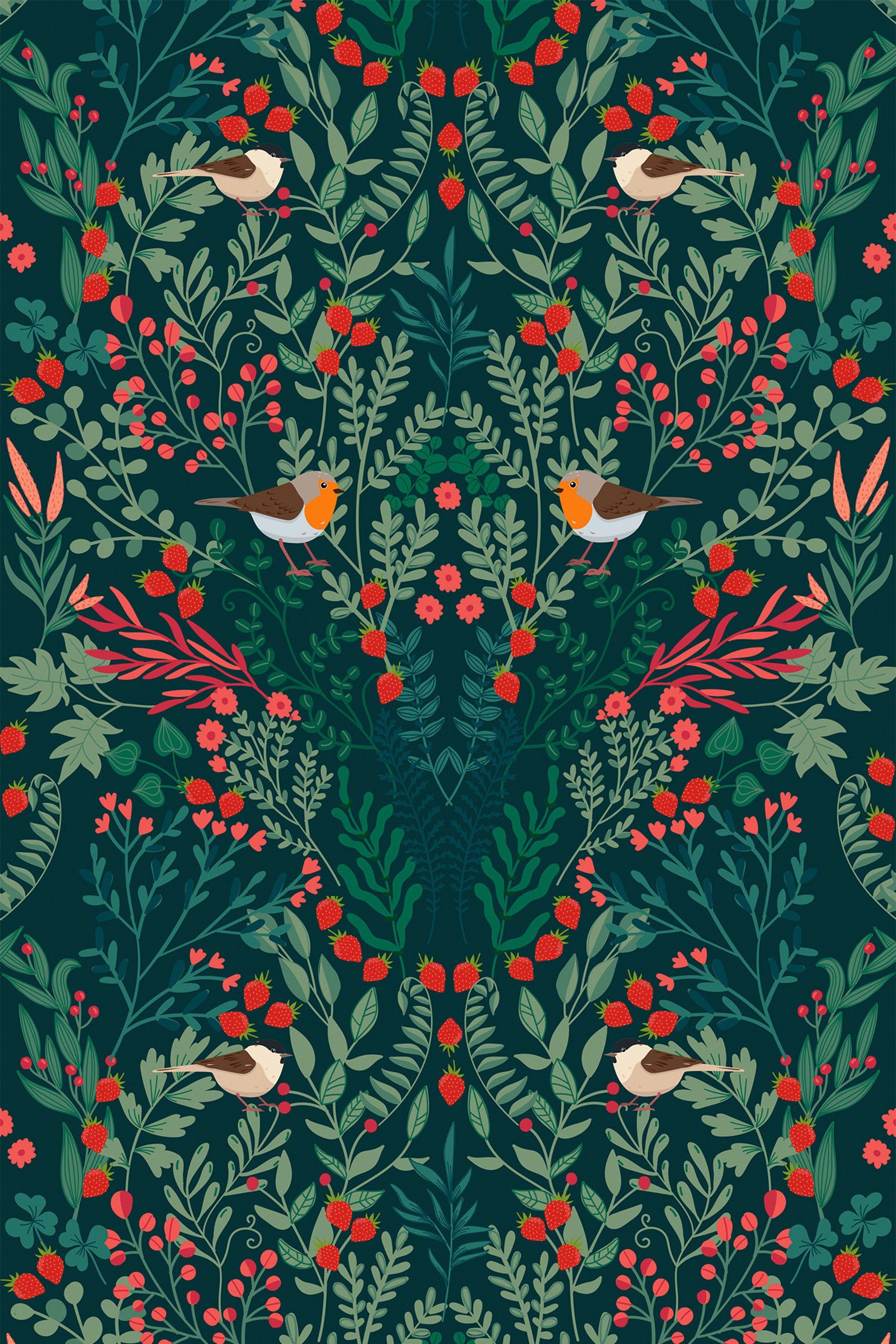 2000x3000 Strawberry Peel and Stick Removable Wallpaper