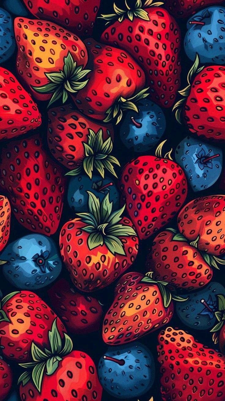 736x1308 Strawberry & Blueberry Stickers