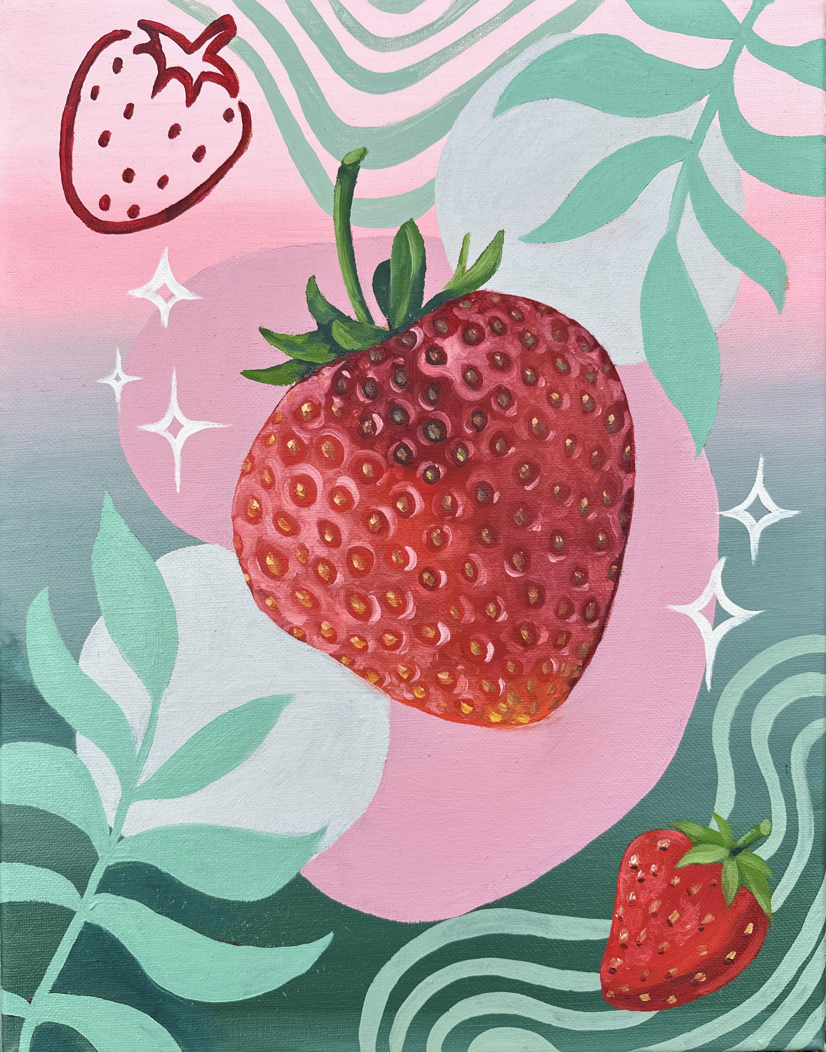 2780x3538 Not gonna lie, I'm really proud of how this strawberry turned out in this painting. What do you think?
