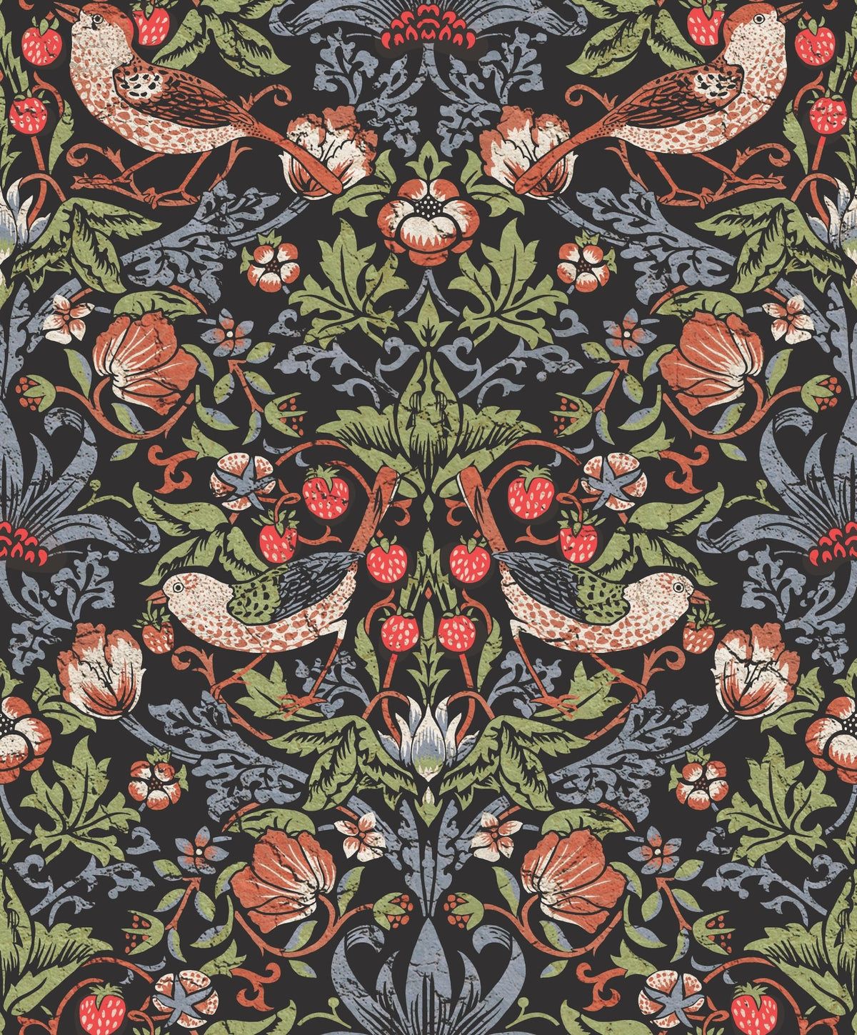 1200x1449 Moody Strawberry Thief Arts & Crafts Wallpaper AC41110 Roll (Victorian Wallpaper and Fabric) (Wallpaper)