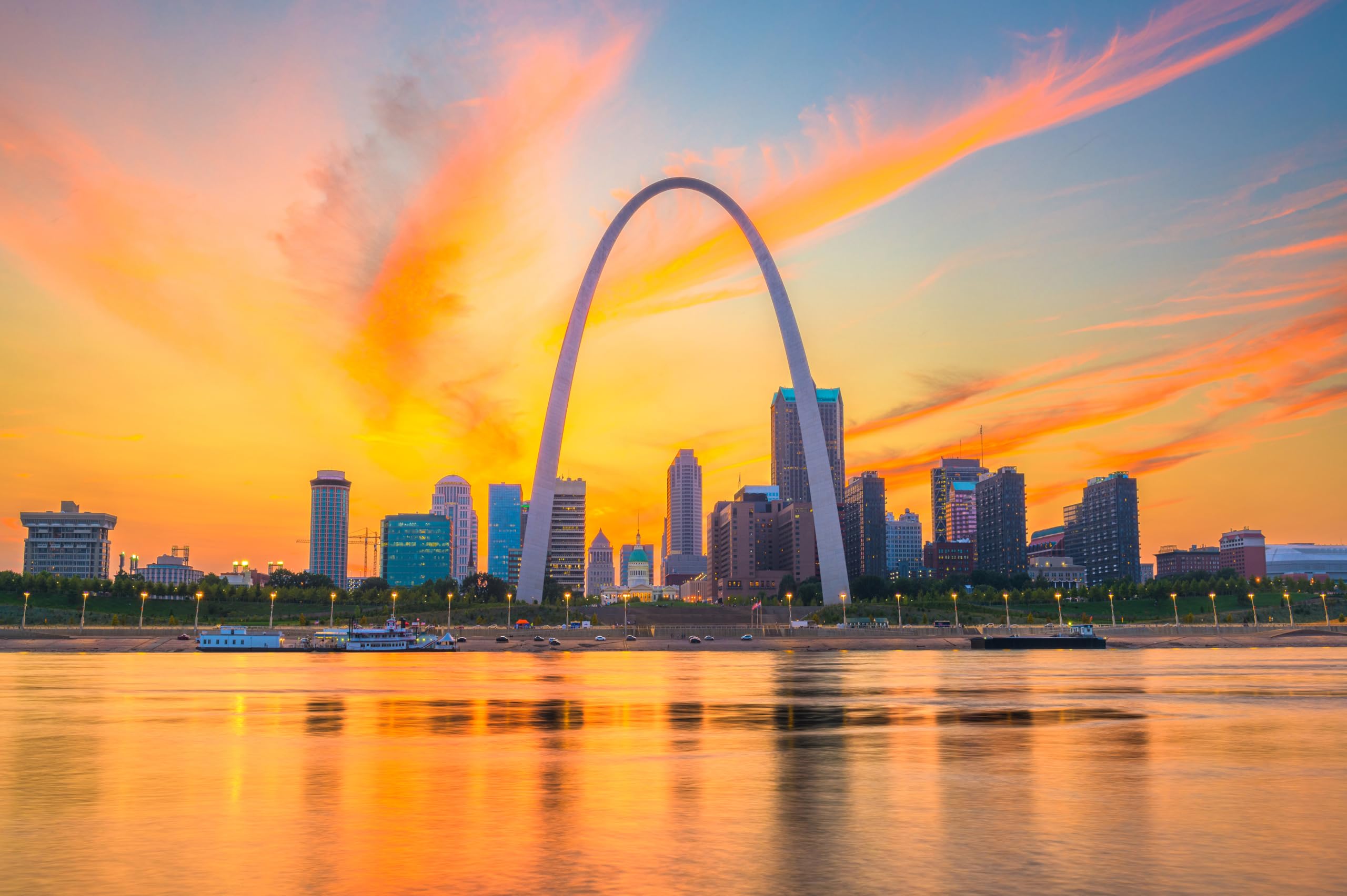 2560x1704 Amazon.com : CHNYWORK 8x6ft St.Louis City Backdrop United States Missouri Cityscape Mississippi River Sunset Scenery Background USA Travel Birthday Wedding Party Decoration Photo Booth Studio Props Wallpaper
