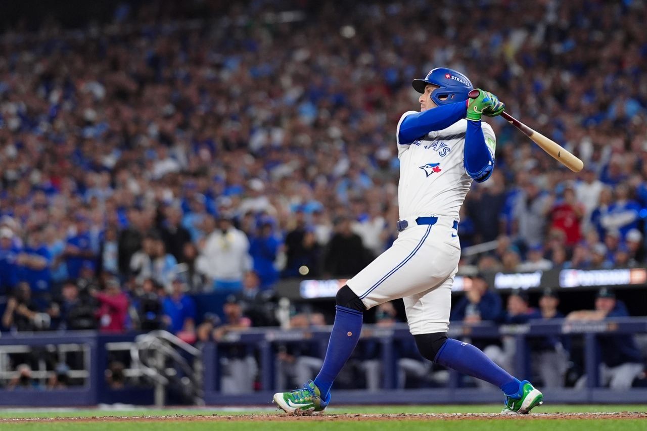 1280x853 This Jays Fan Was Wearing A George Springer Jersey When He Caught Springer's Game Clinching Home Run Ball