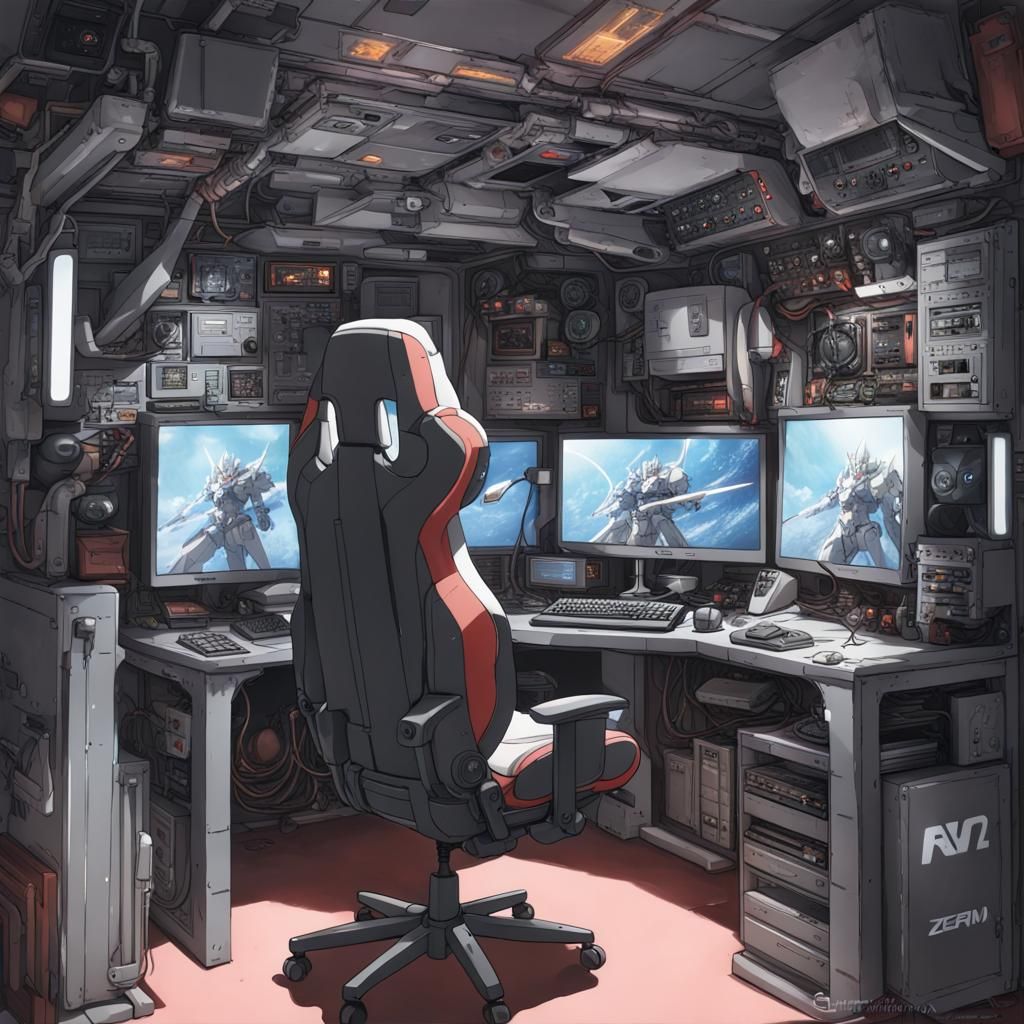 1024x1024 asked for the gaming station to be like a gundam cockpit but this is what i got.- Daily challenge