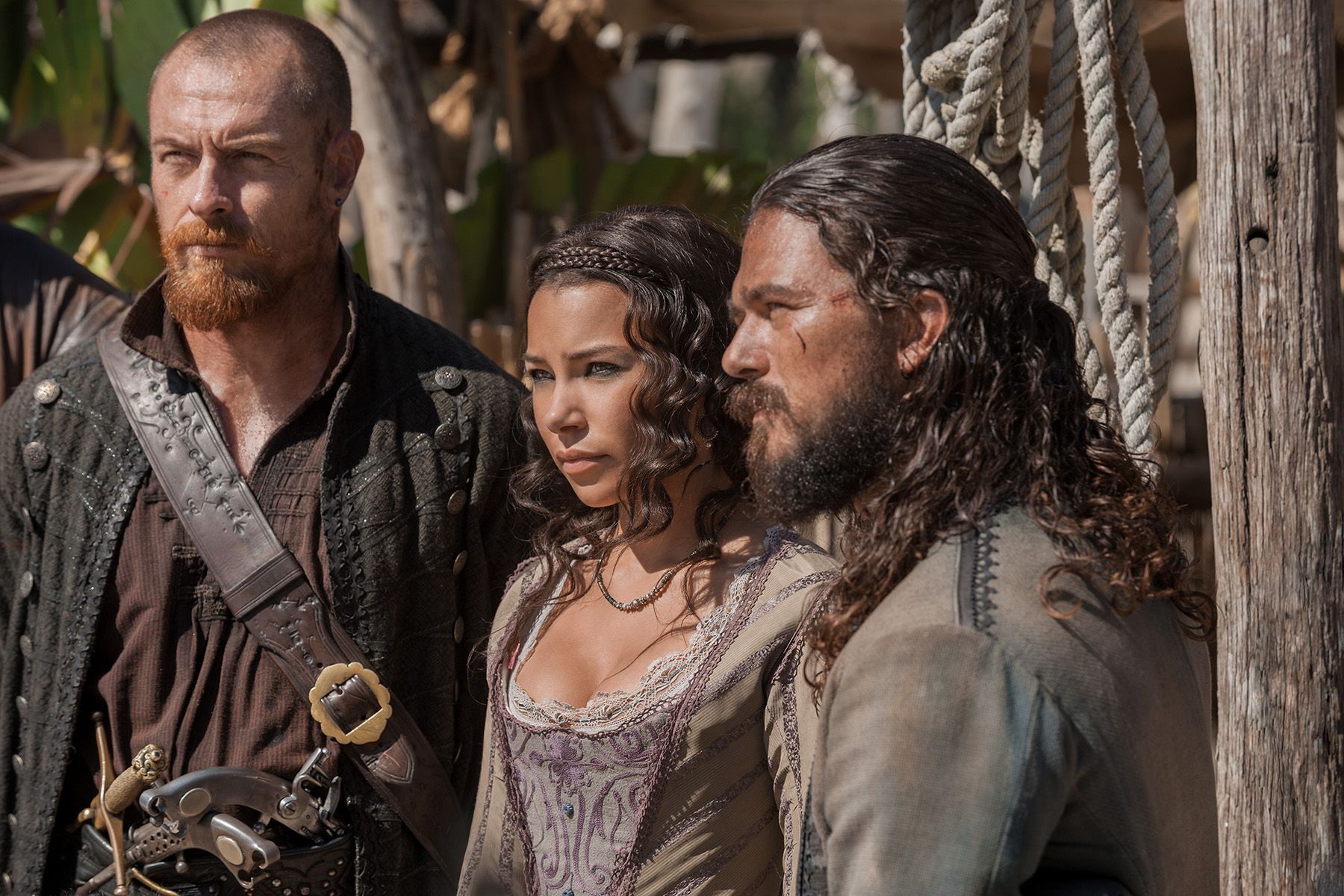 1800x1200 Phone wallpaper: Black Sails, Tv Show, Captain Flint (Black Sails), John Silver (Black Sails), Luke Arnold, Max (Black Sails), Toby Stephens 827126