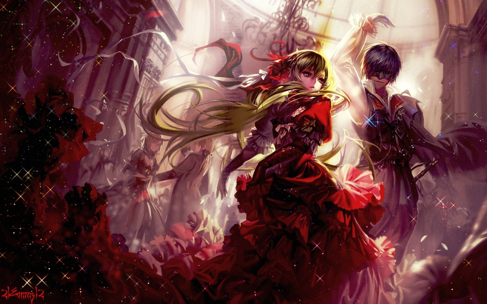 1680x1050 Cantarella Vocaloid Duet: Hatsune Miku & Kaito