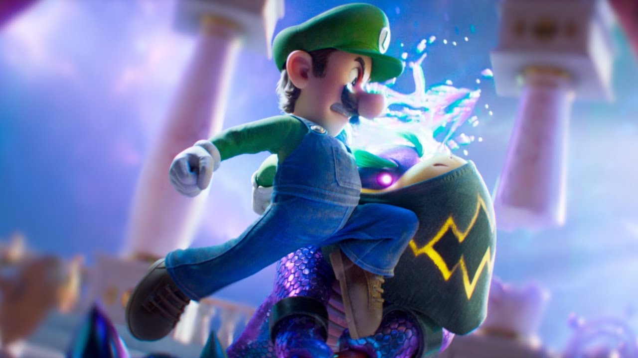 1280x720 The Super Mario Galaxy Movie. Mario & Luigi vs. Bowser Jr