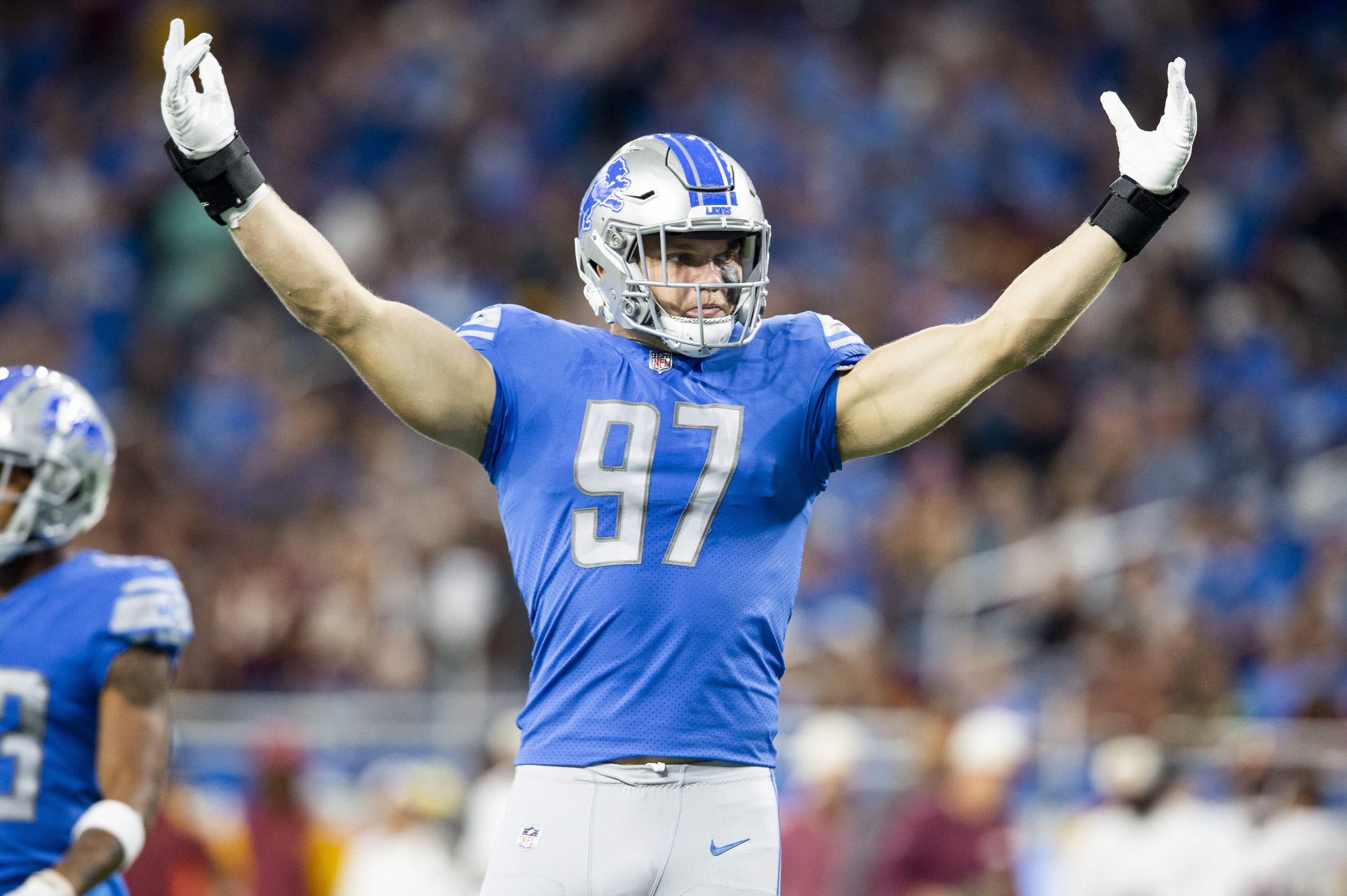 3000x1997 Top Lions draft pick Aidan Hutchinson misses practice with leg injury