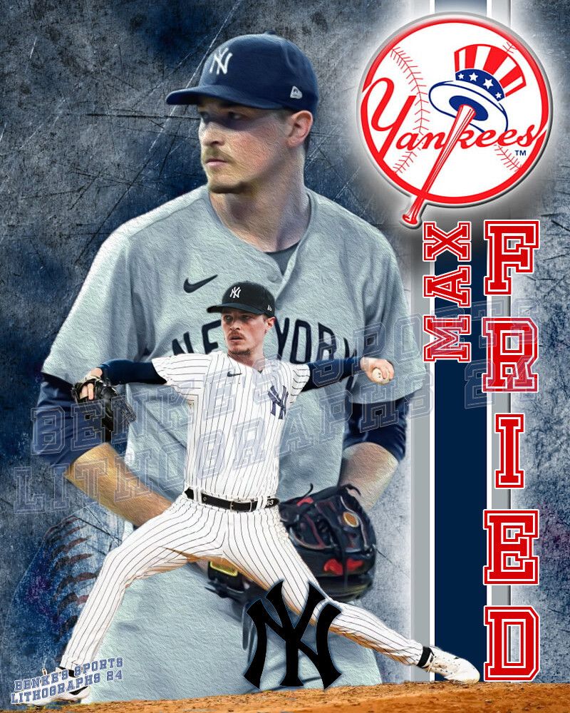 800x1000 New York Yankee Lithograph print of Max Fried 2024