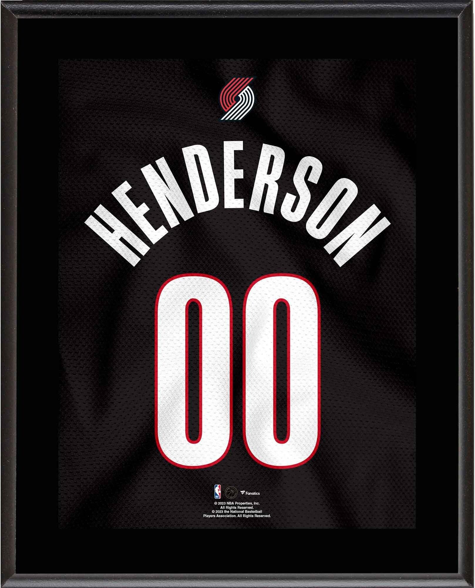 1618x2000 Scoot Henderson Portland Trail Blazers 10.5 x 13 Jersey Sublimated Plaque Player Plaques and Collages : Arte Coleccionable y Bellas Artes