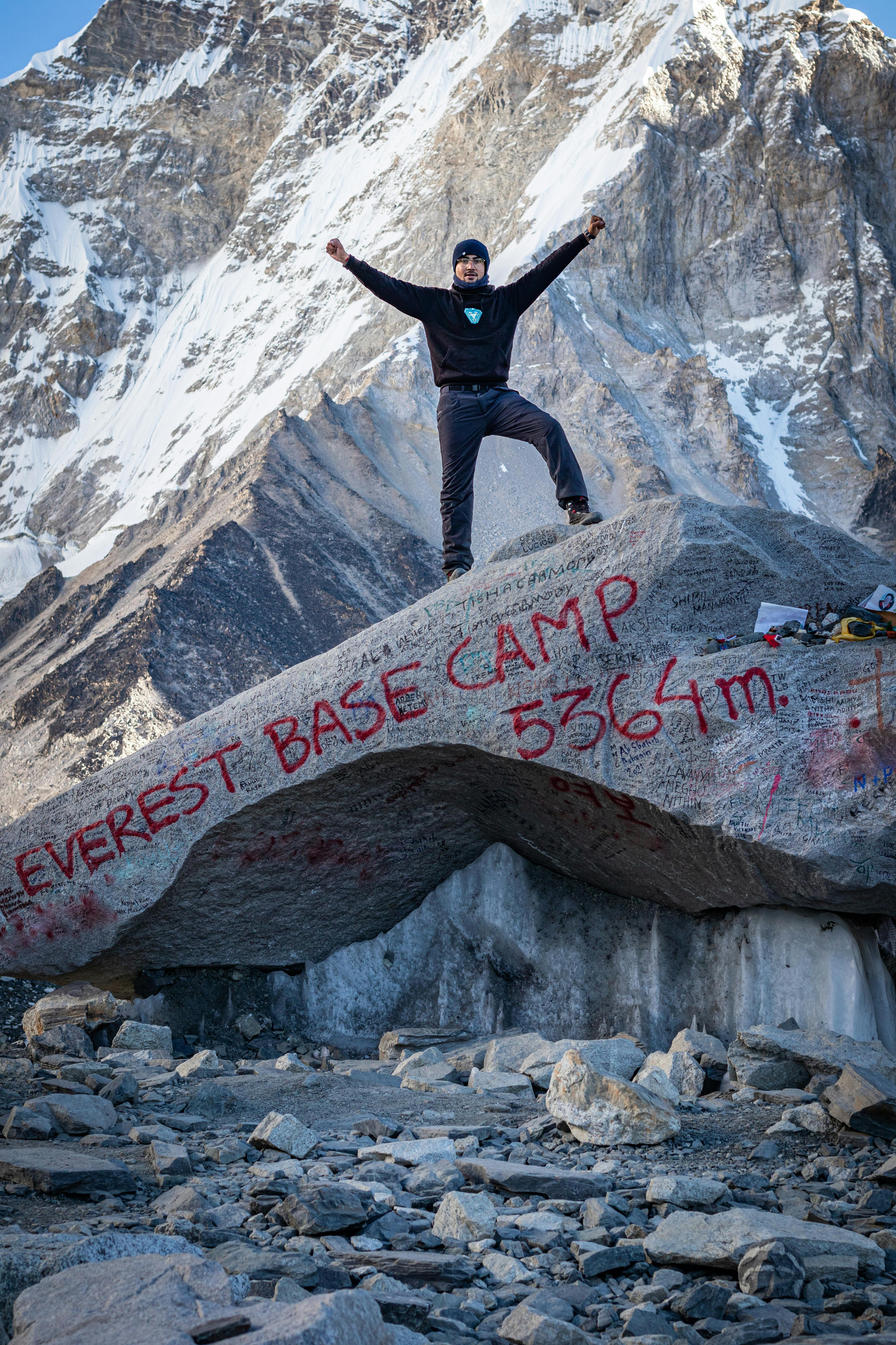 4000x6000 A Man Standing on Gray Rock · Free
