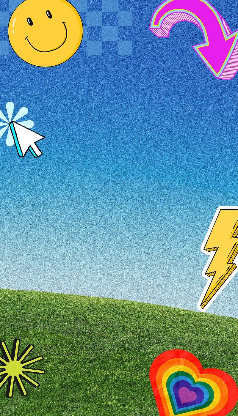 800x1400 Colorful Y2K social media background