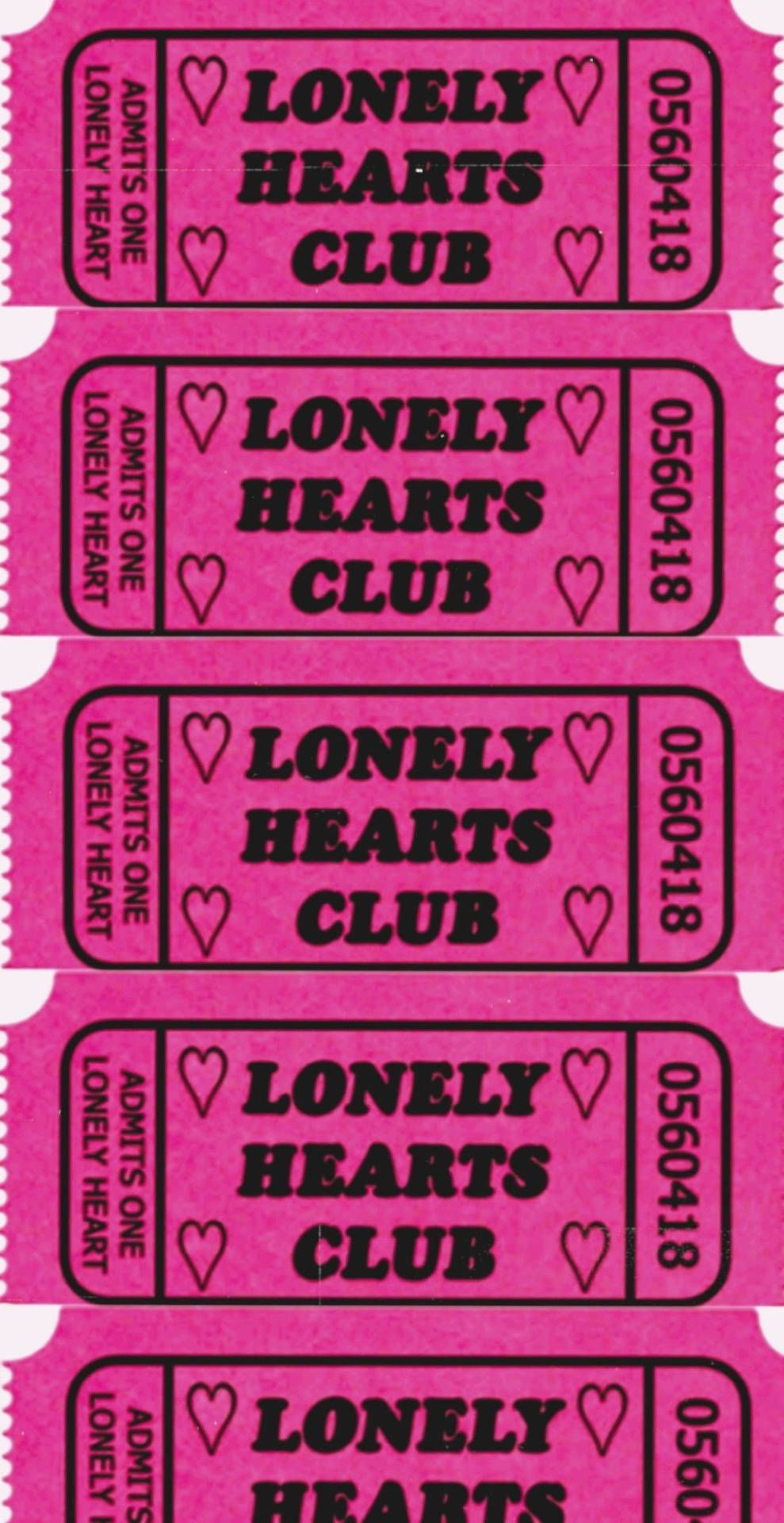 989x1920 Download Y2k Aesthetic Lonely Hearts Club Tickets Wallpaper