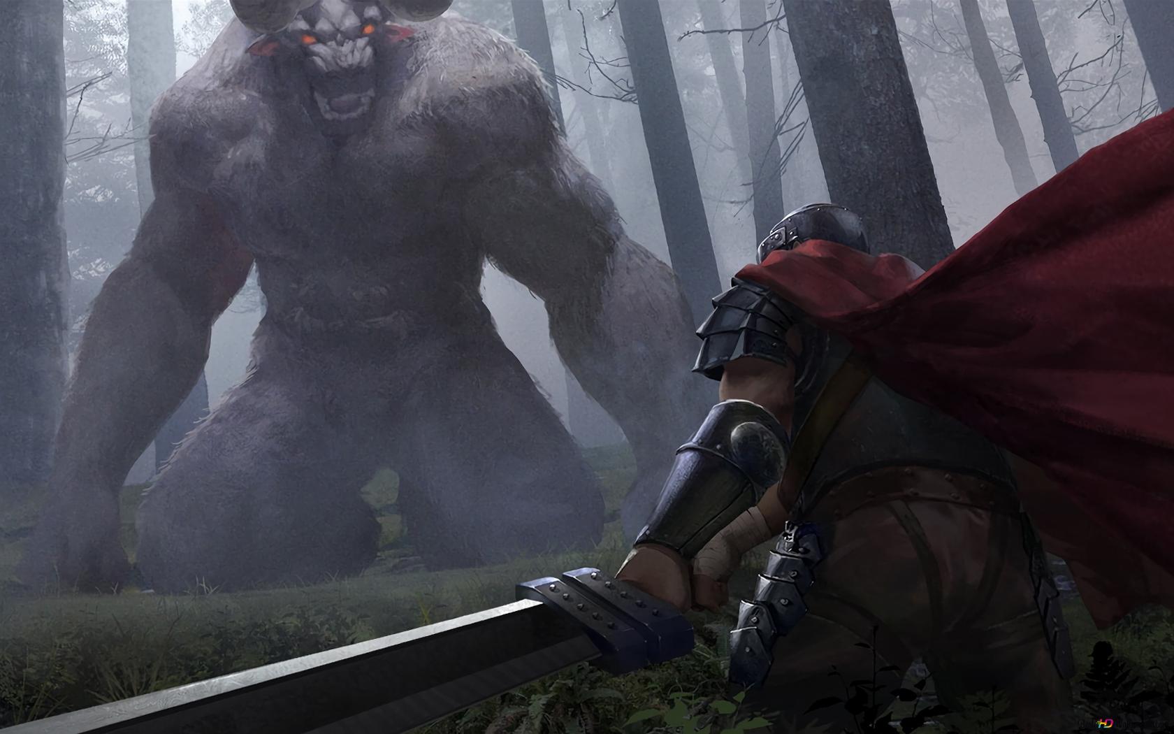 1680x1050 Berserk : Guts Vs Zodd HD wallpaper download