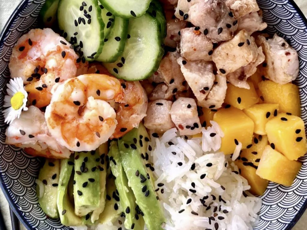 1024x768 Poke Bowl with Cooked Fish