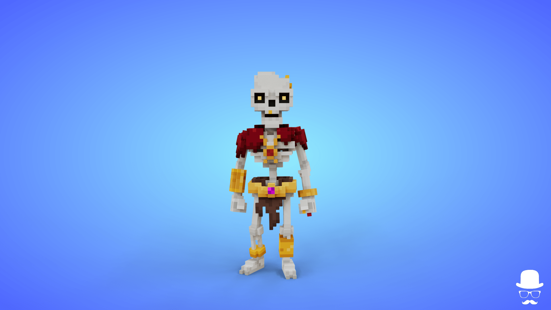1920x1080 Voxel Skeleton Warrior 5 Fantasy Character Game Asset 70% OFF