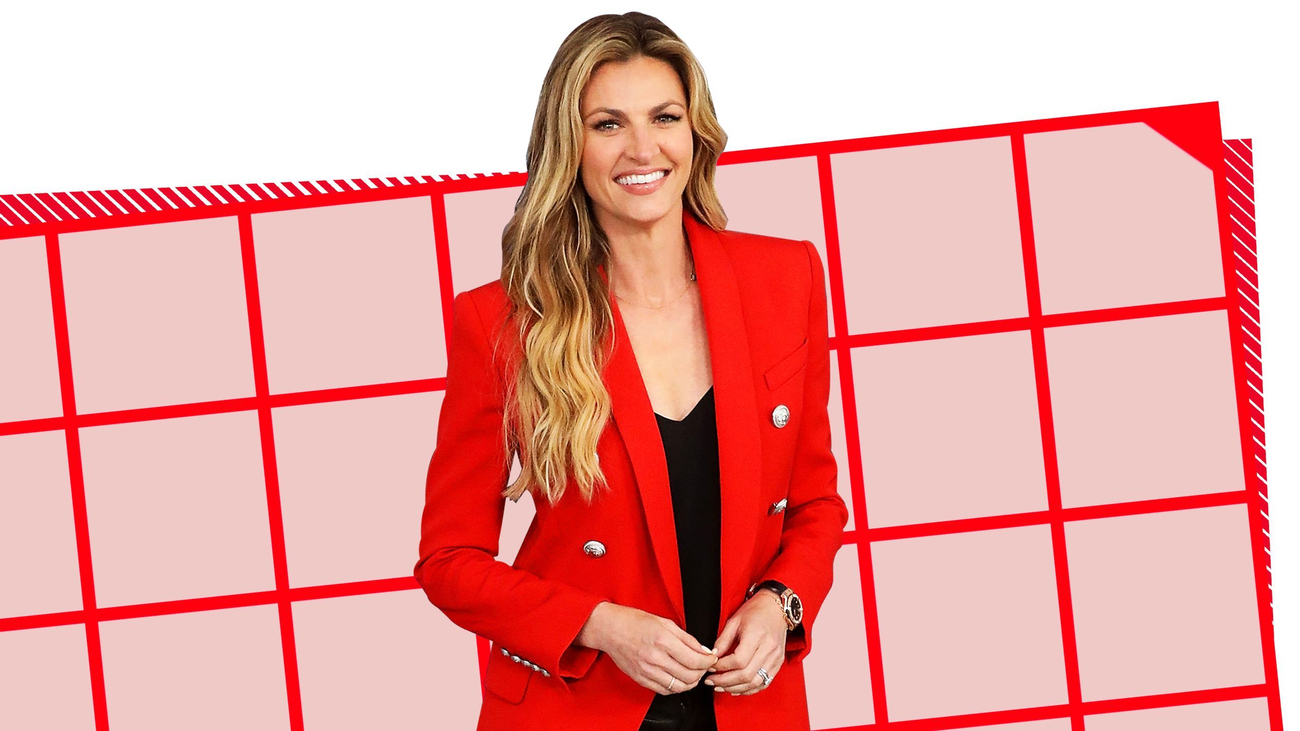2560x1440 Erin Andrews Chose a Neon Green Sweater for Her First Big Game