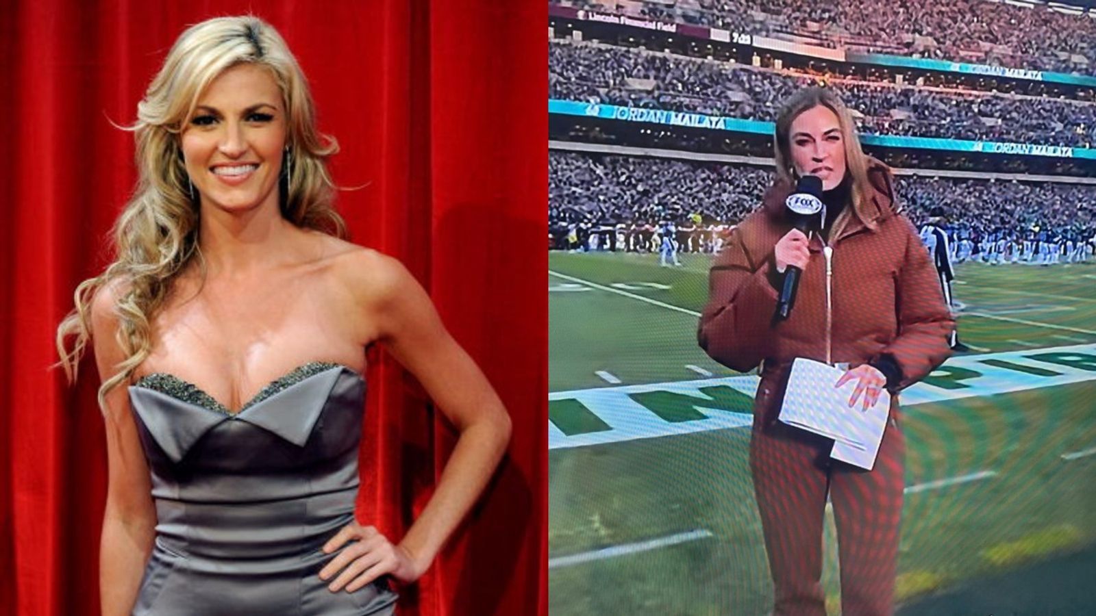 1600x900 Erin Andrews Jacket's $690 Jacket Takes Internet By A Storm During Saquon Barkley's Interview In Eagles Packers Game, Here's Why