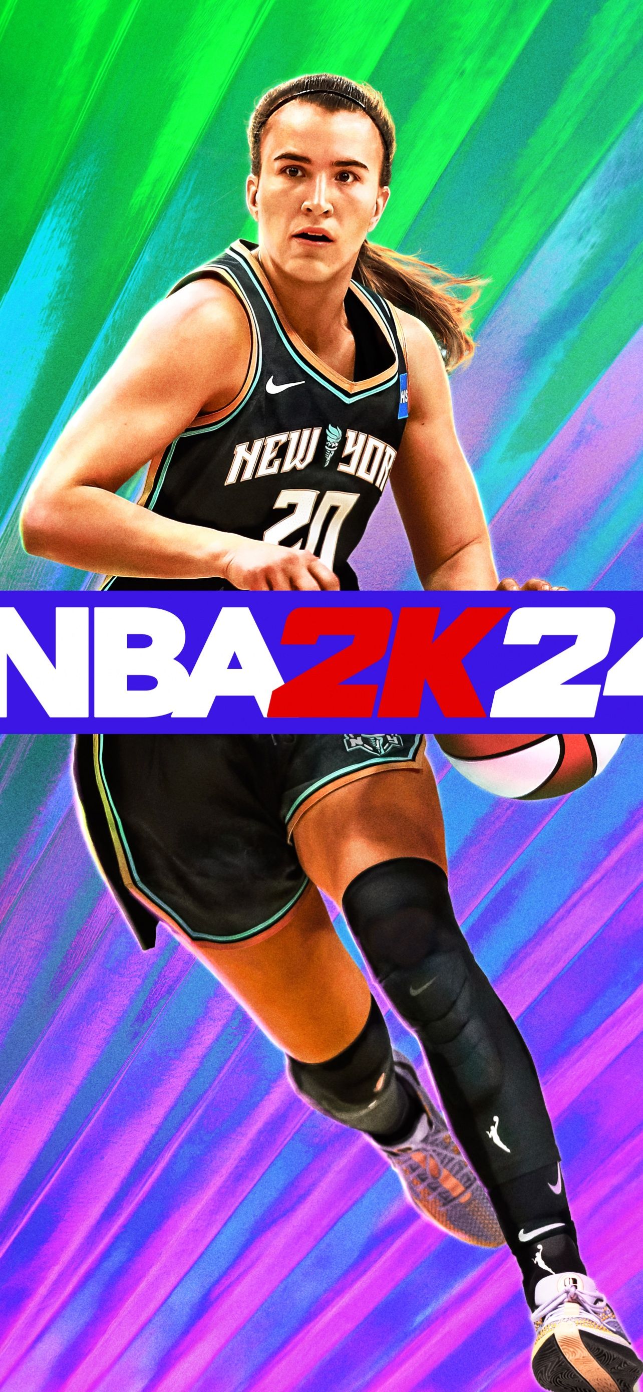 1284x2778 Sabrina Ionescu Wallpaper 4K, NBA 2K Cover Art, 2023 Games