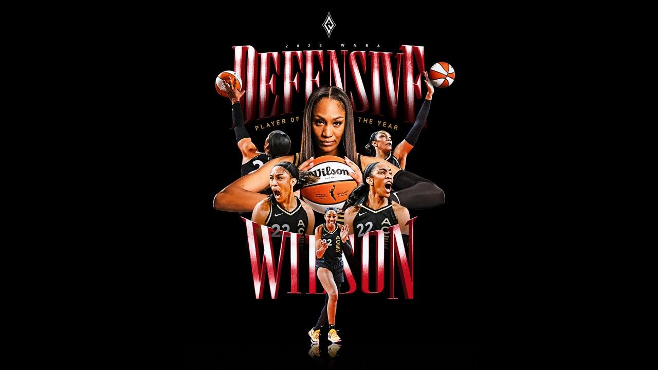 1280x720 Las Vegas Aces' A'Ja Wilson wins WNBA Defensive Player of the Year Award