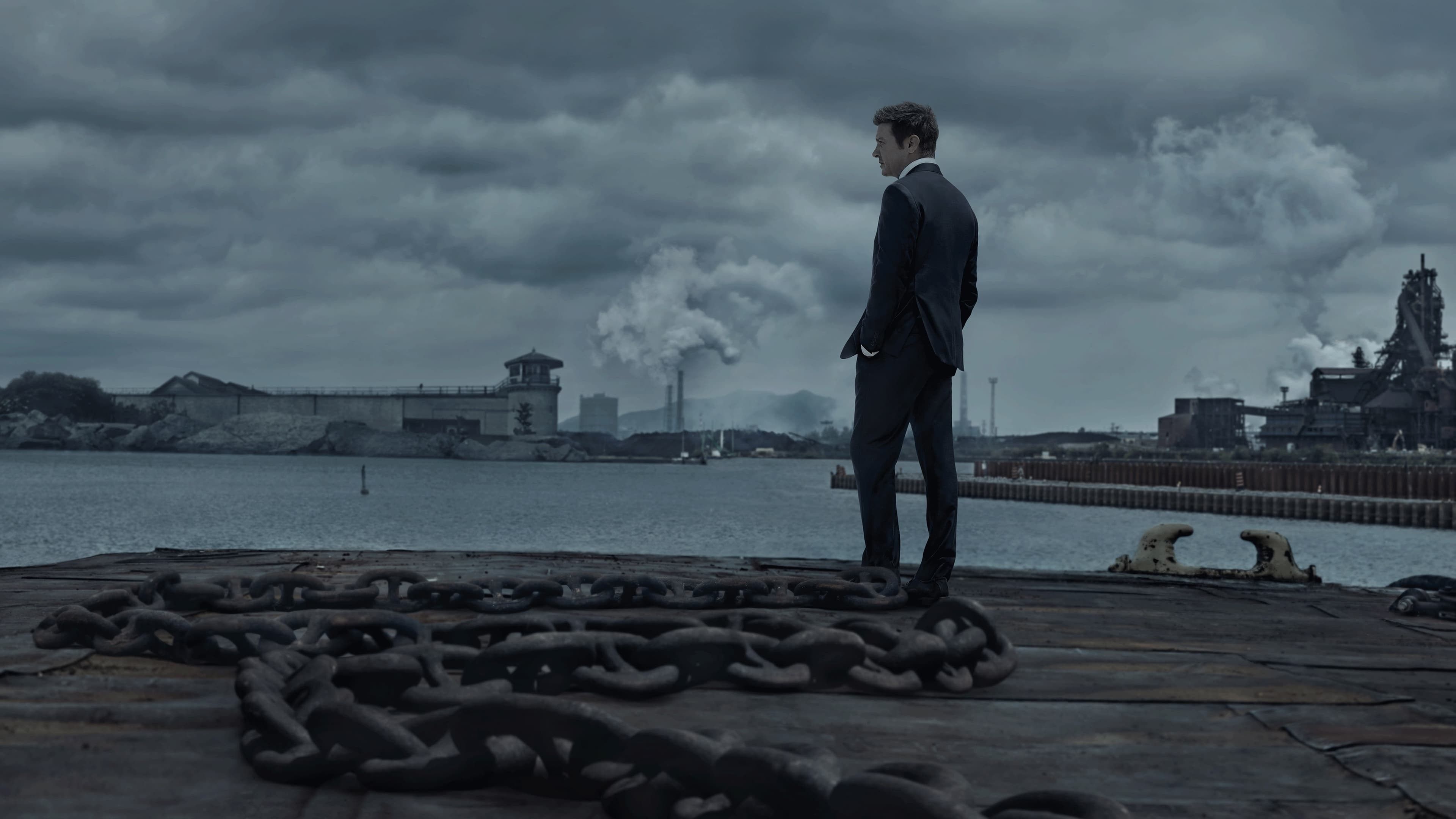 3840x2160 Emma Laird Jeremy Renner Kyle Chandler Hugh Dillon 4K HD Mayor of Kingstown Wallpaper