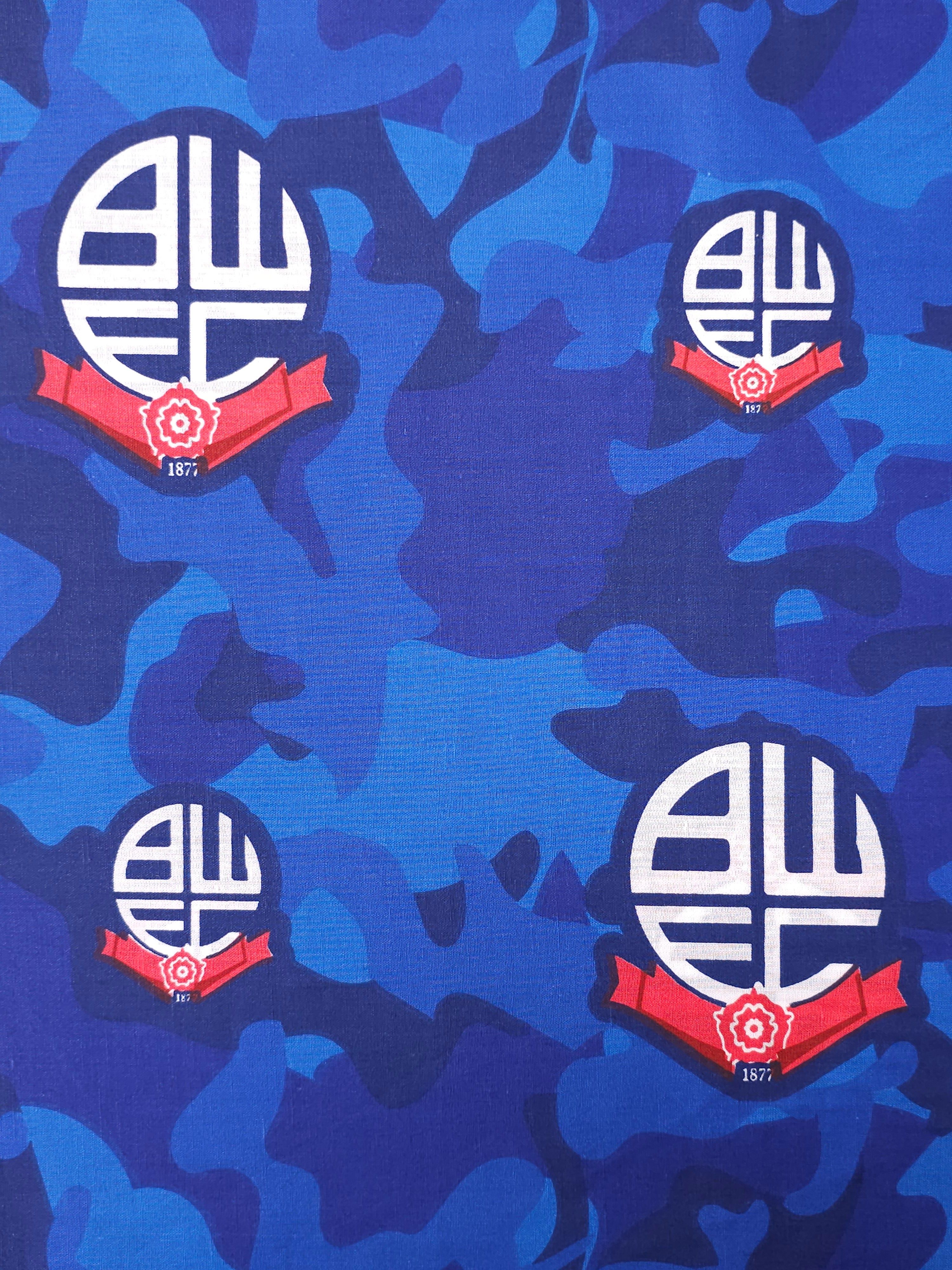 3000x4000 Bolton Wanderers 100% Cotton Football Club Fabric