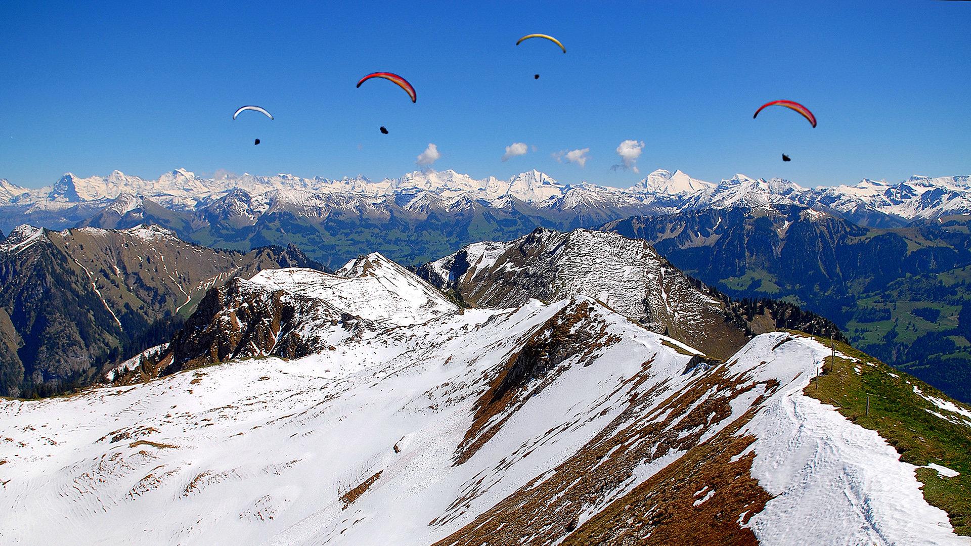 1920x1080 Paragliding wallpaper HD for desktop background